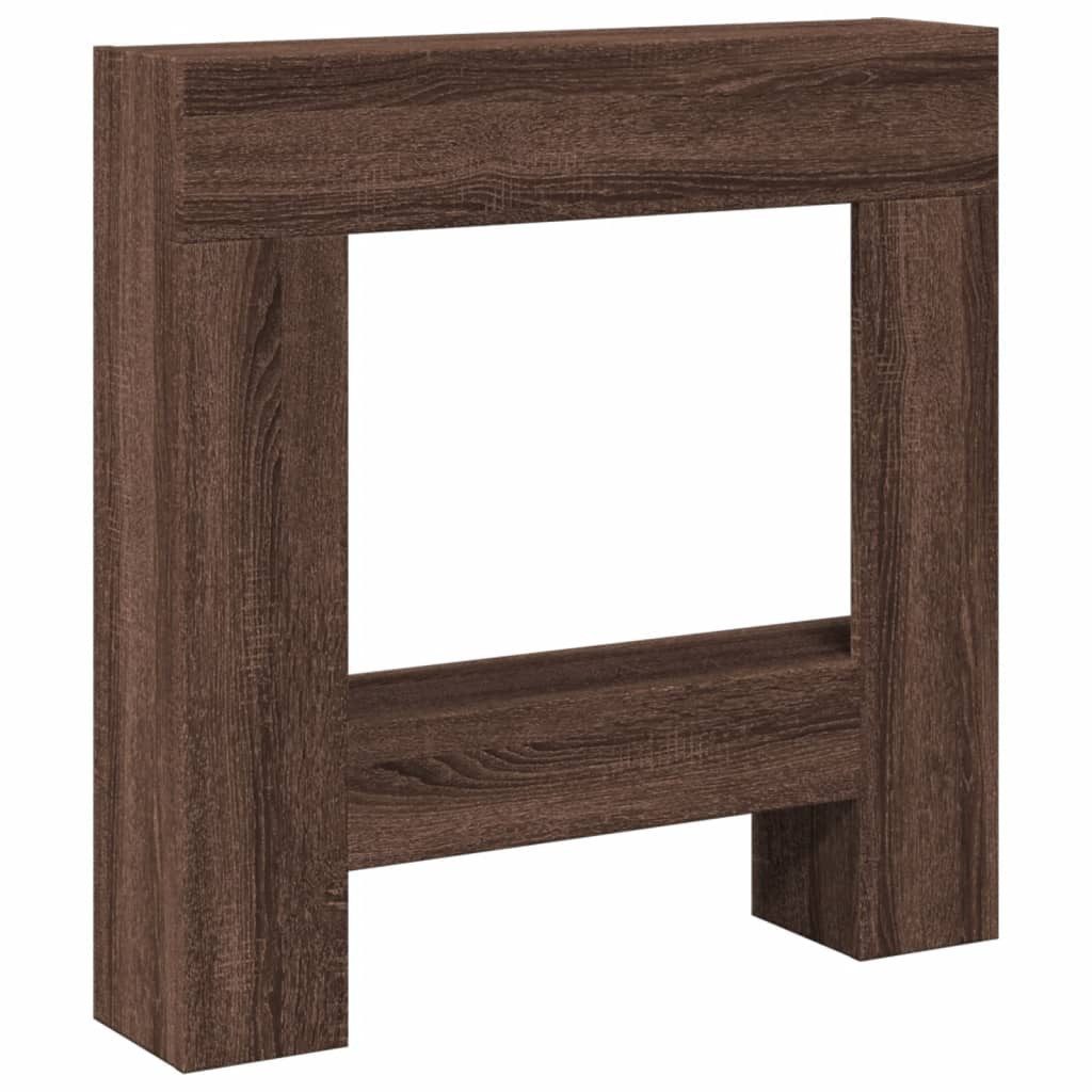 vidaXL Kaminumbauschrank Kaminumrandung Braun Eichen-Optik 81x18x82 cm Holzwerkstoff