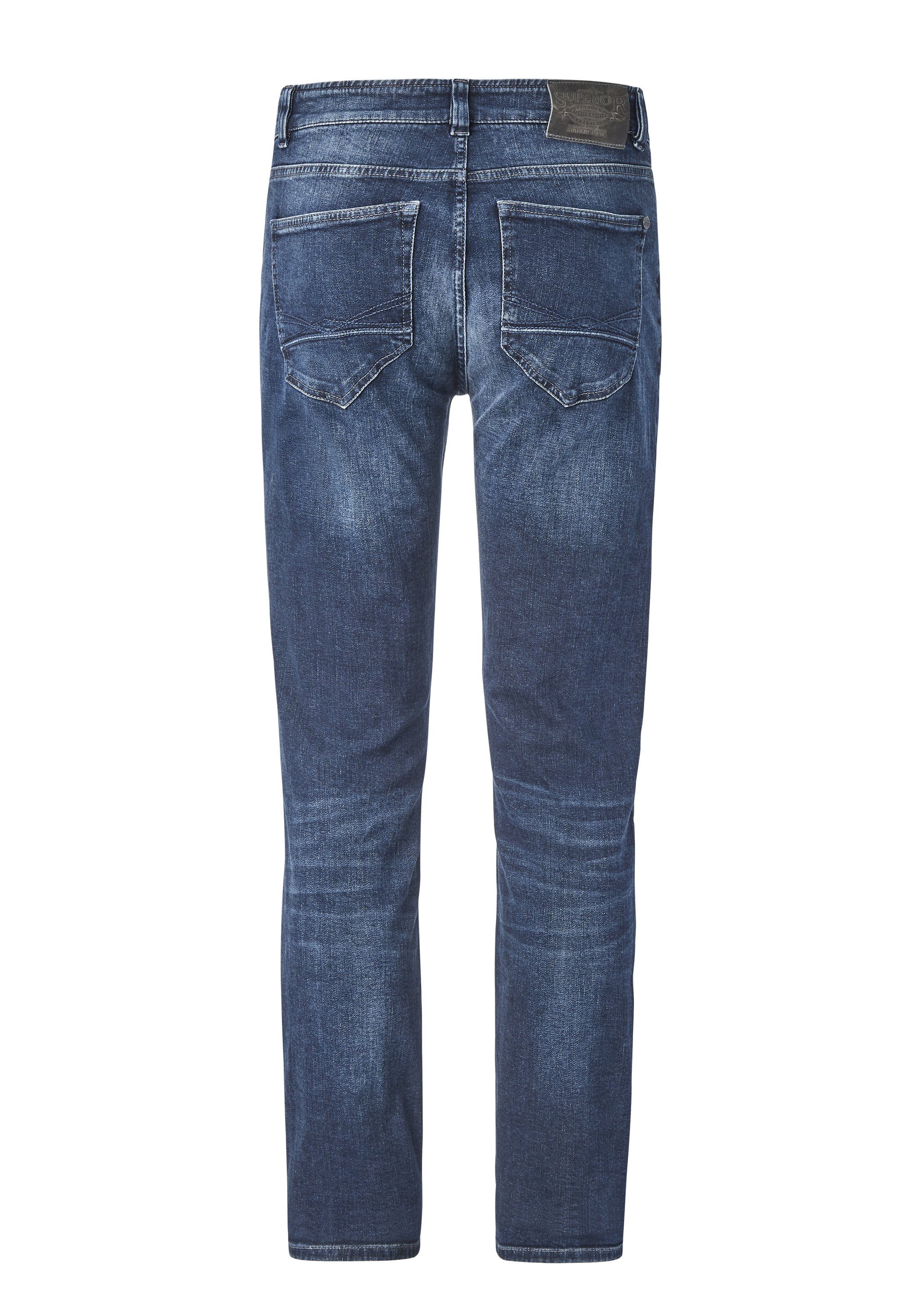Paddock's 5-Pocket-Jeans DUKE Superior Jeans wash vintage blue dark Straight-Fit