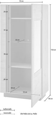 INOSIGN Vitrine CLAiR Vitrine 22 Höhe 154 cm