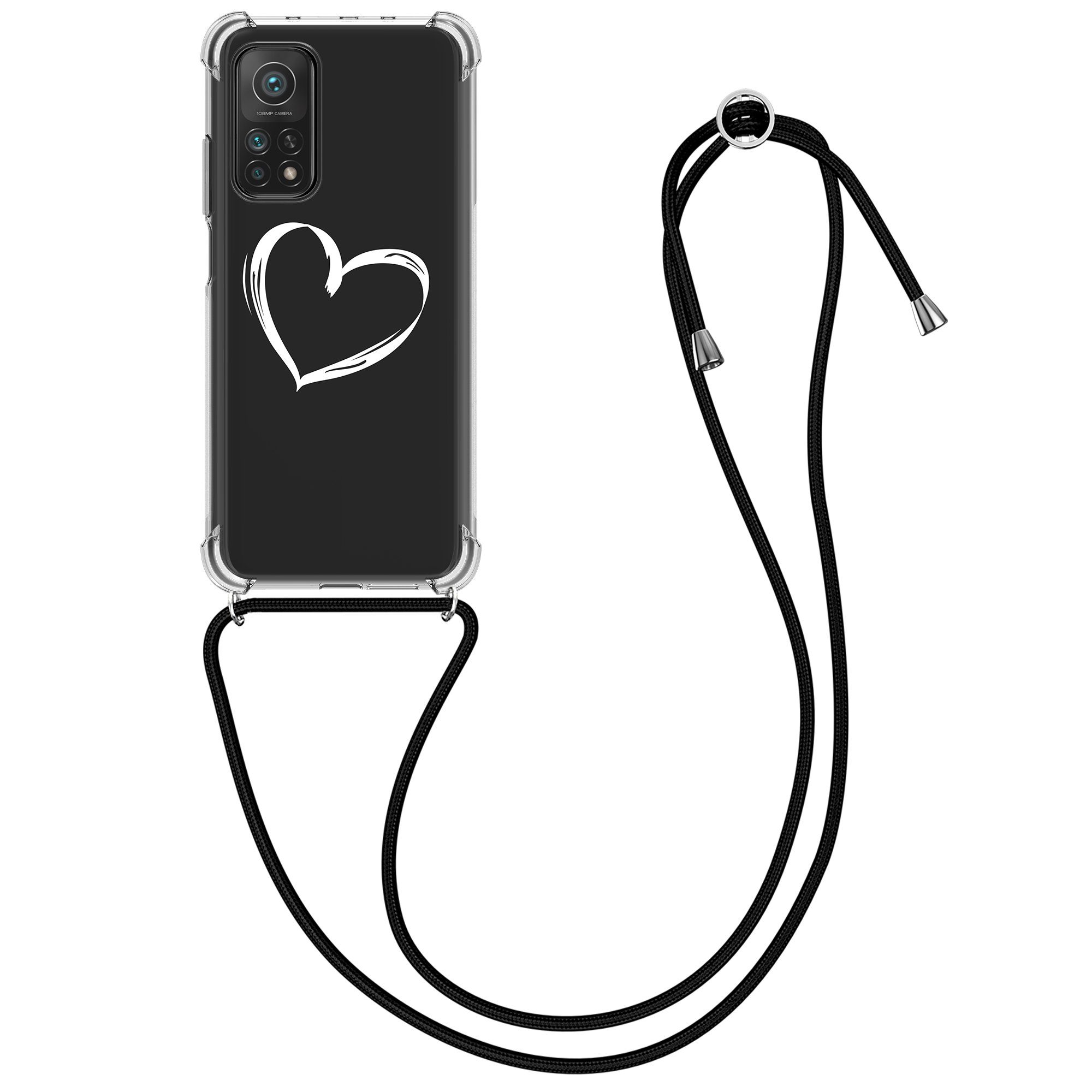 kwmobile Handyhülle Hülle für Xiaomi Mi 10T / Mi 10T Pro, Silikon Handyhülle mit Kette - Handykette Handyband