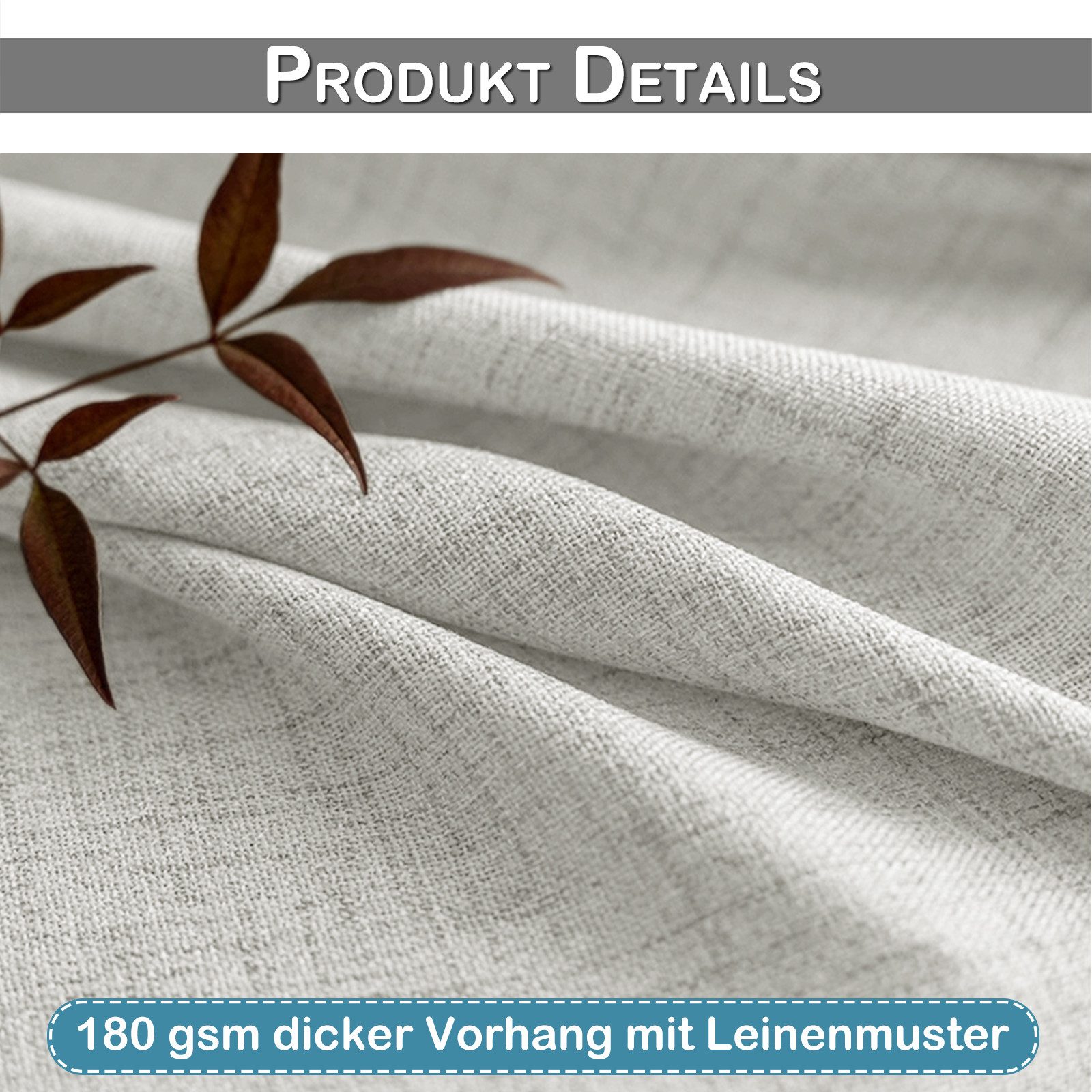 Jibenhome Gardine Leinenoptik Voile Vorhänge Modern günstig online kaufen