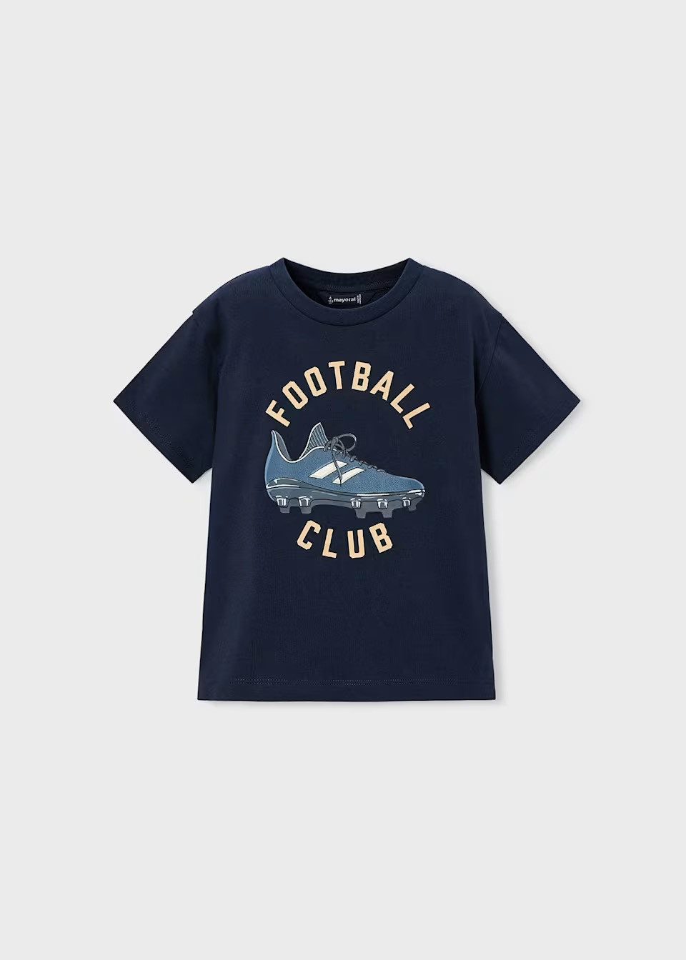 Mayoral Print-Shirt T-Shirt Fußball „Football Club“ aus Baumwolle – Blau (3072-061)