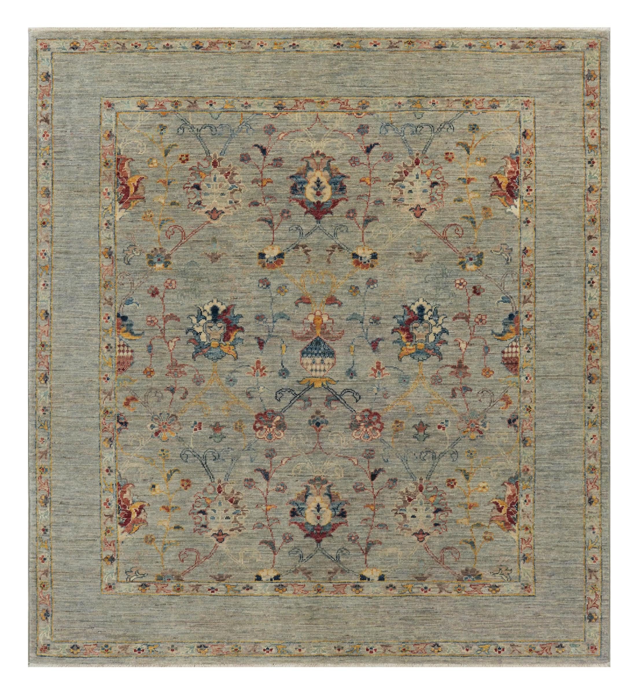 Nain Trading Orientteppich Ziegler Farahan 153x165 Handgeknüpfter Orientteppich Quadratisch, quadratisch, Höhe: 6 mm