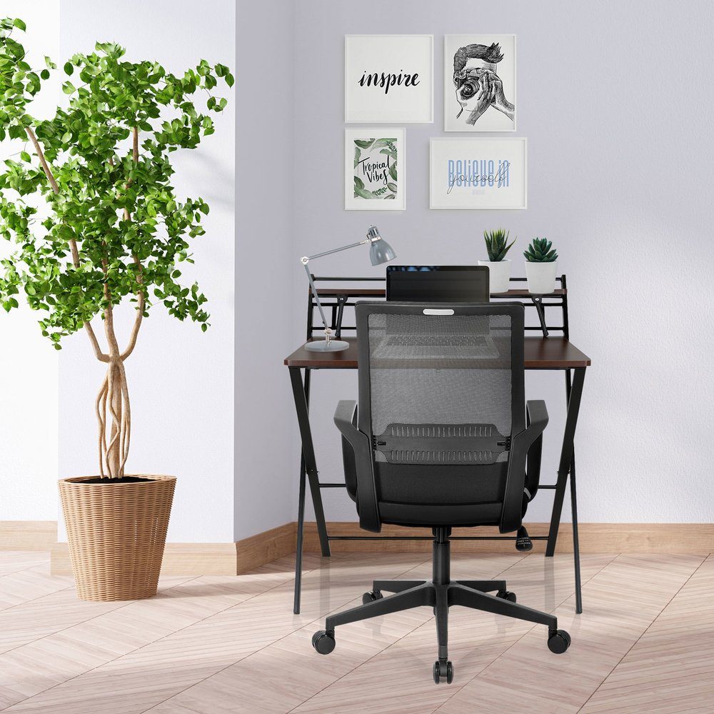 Schreibtischstuhl Bürostuhl Drehstuhl hjh St), ergonomisch mit Stoff Schwarz PRESTON (1 Armlehnen Office Home OFFICE