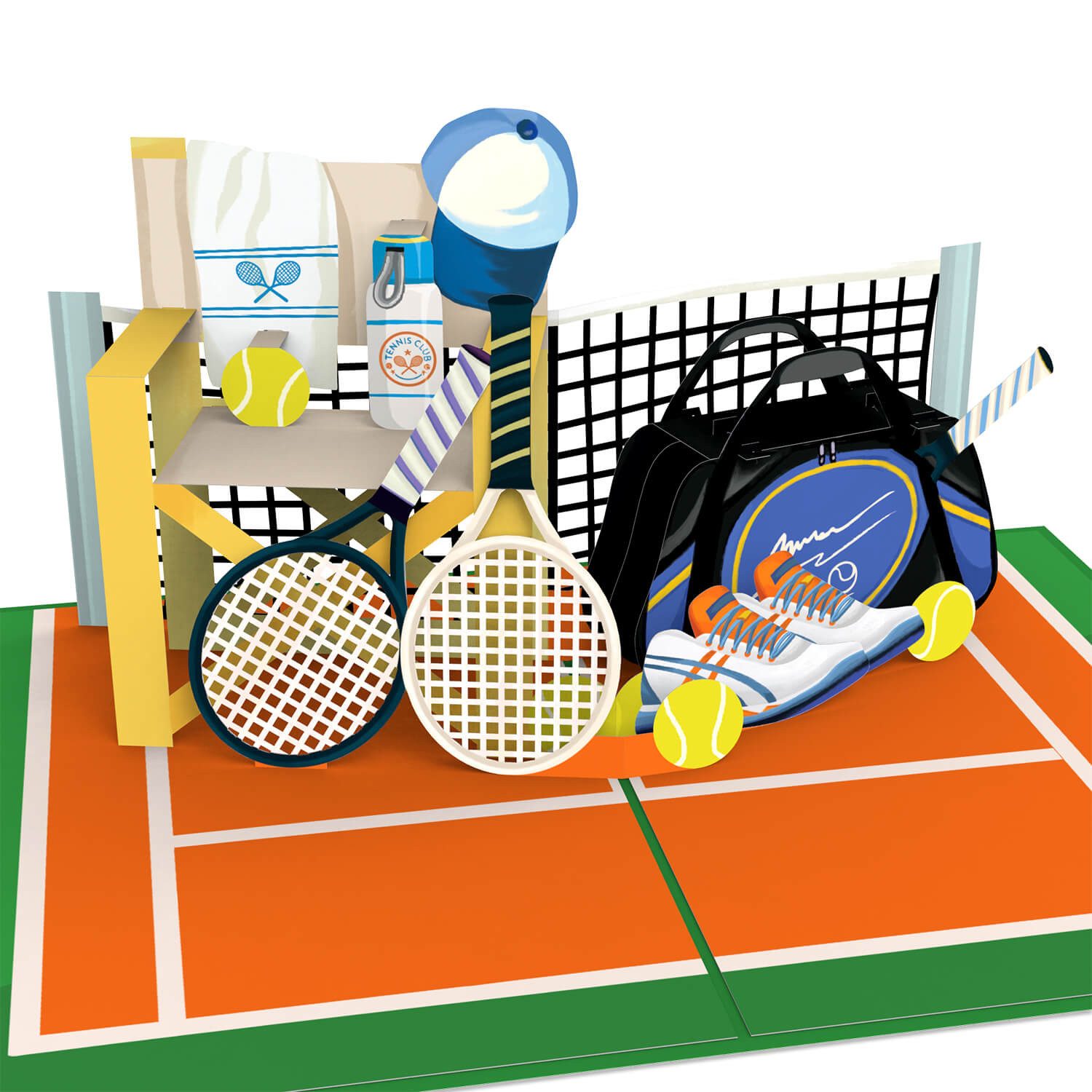 papercrush Geburtstagskarte Tennis Pop-Up Karte