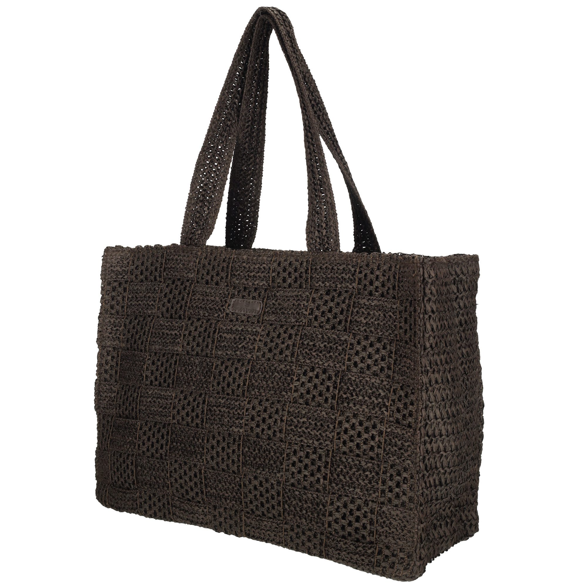 Enrico Benetti Strandtasche Badetasche mit Reißverschluss Damen Herren (Shopper, groß), in schöner Bastoptik