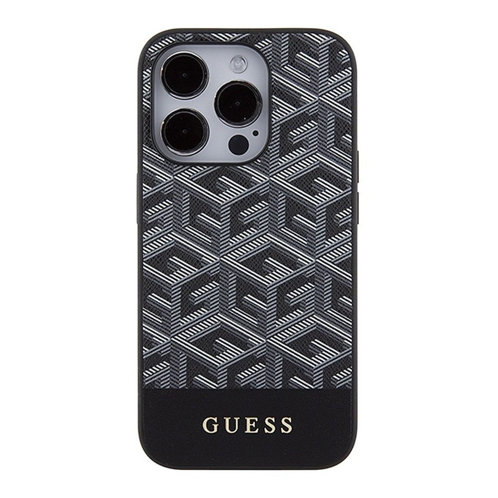 Guess Handyhülle Schutzhülle Magnethülle Rückschale 6,7 Zoll, MagSafe-kompatibel, GCube-Muster, erhöhte Kanten