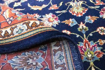 Wollteppich Maschad Teppich handgeknüpft dunkelblau, morgenland, rechteckig, Höhe: 7 mm