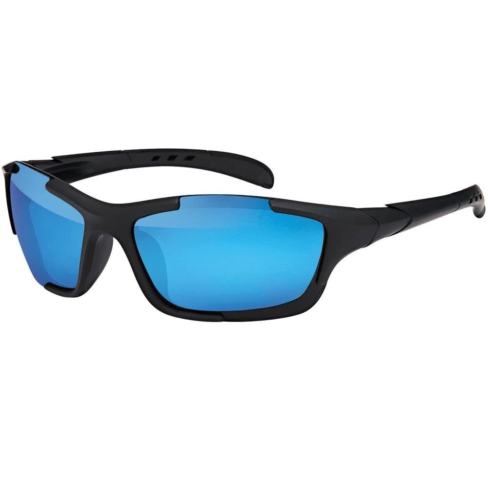 BEZLIT Eyewear Fahrradbrille Herren Polarisierte Sonnenbrille, (Packung, 1-St), mit polarisierten Linsen Blau Schwarz