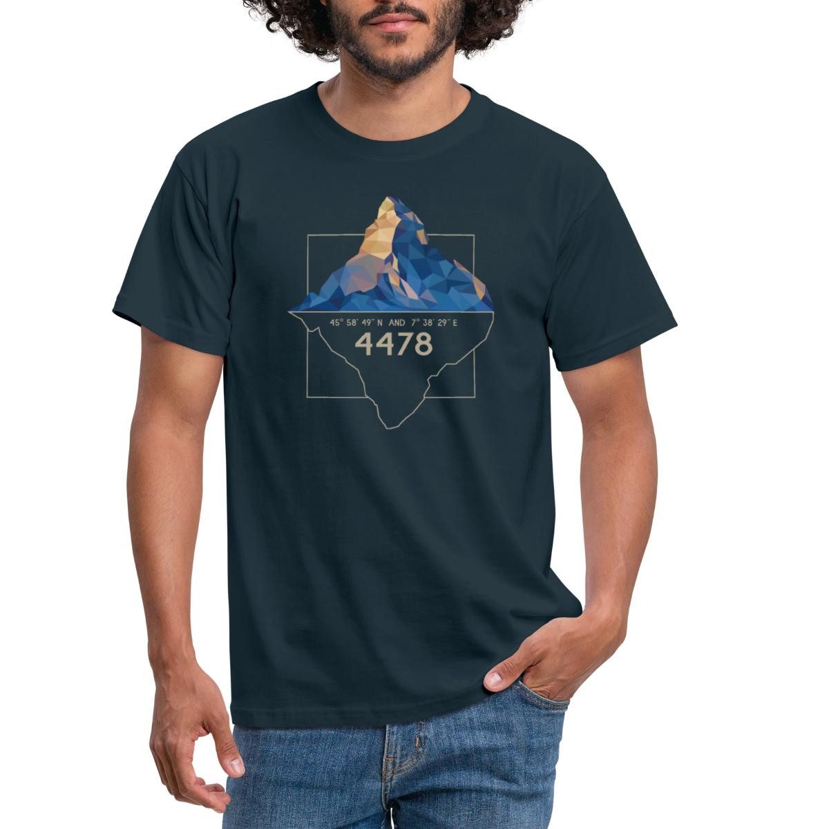 Spreadshirt T-Shirt Matterhorn Schweizer Berg Wandern Geschenkidee Männer T günstig online kaufen