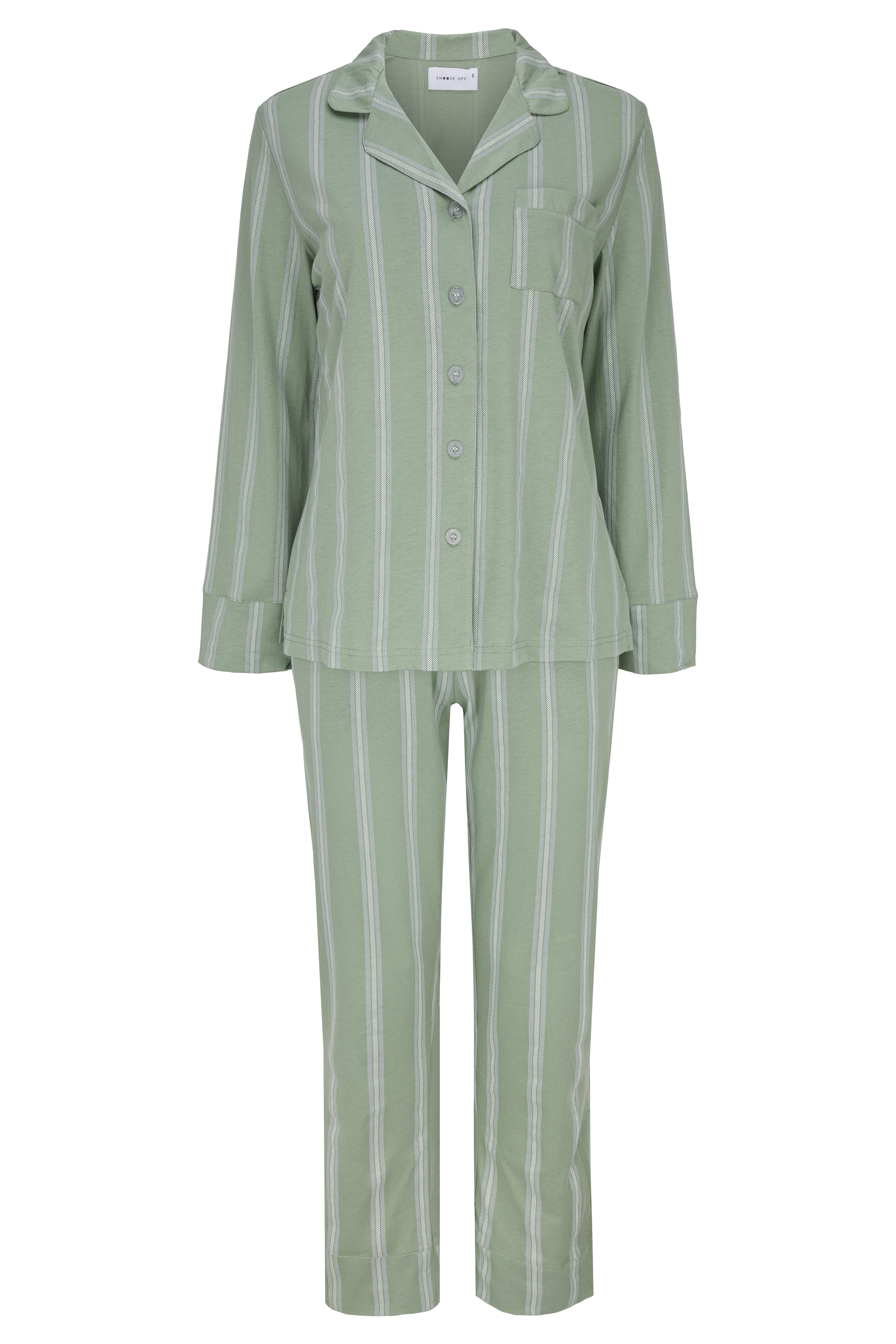 SNOOZE OFF Pyjama langarm Schlafanzug im Streifendesign (2 tlg., 1 Stück) m günstig online kaufen