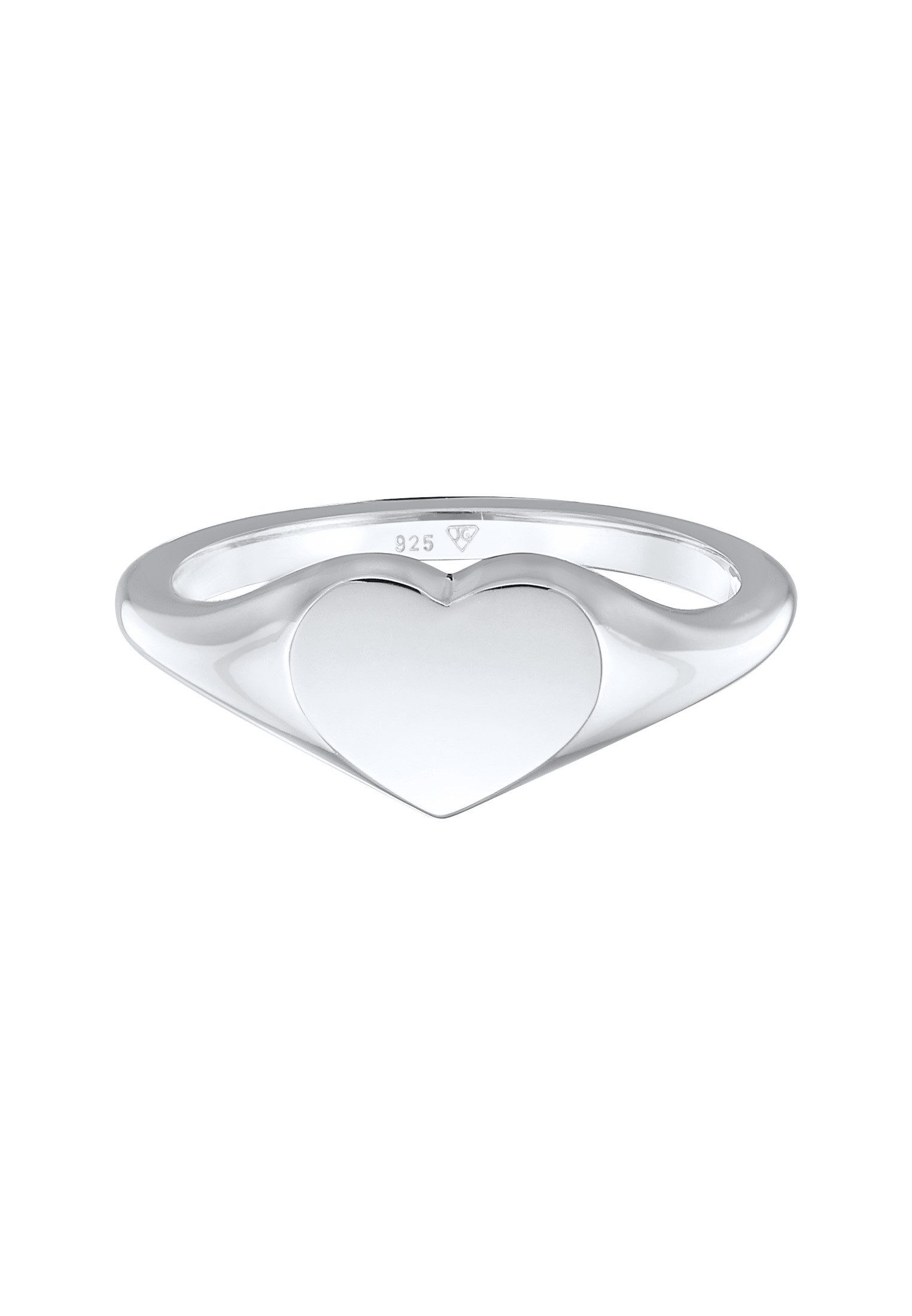 Elli Siegelring Herz Liebe Siegelring 925 Silber
