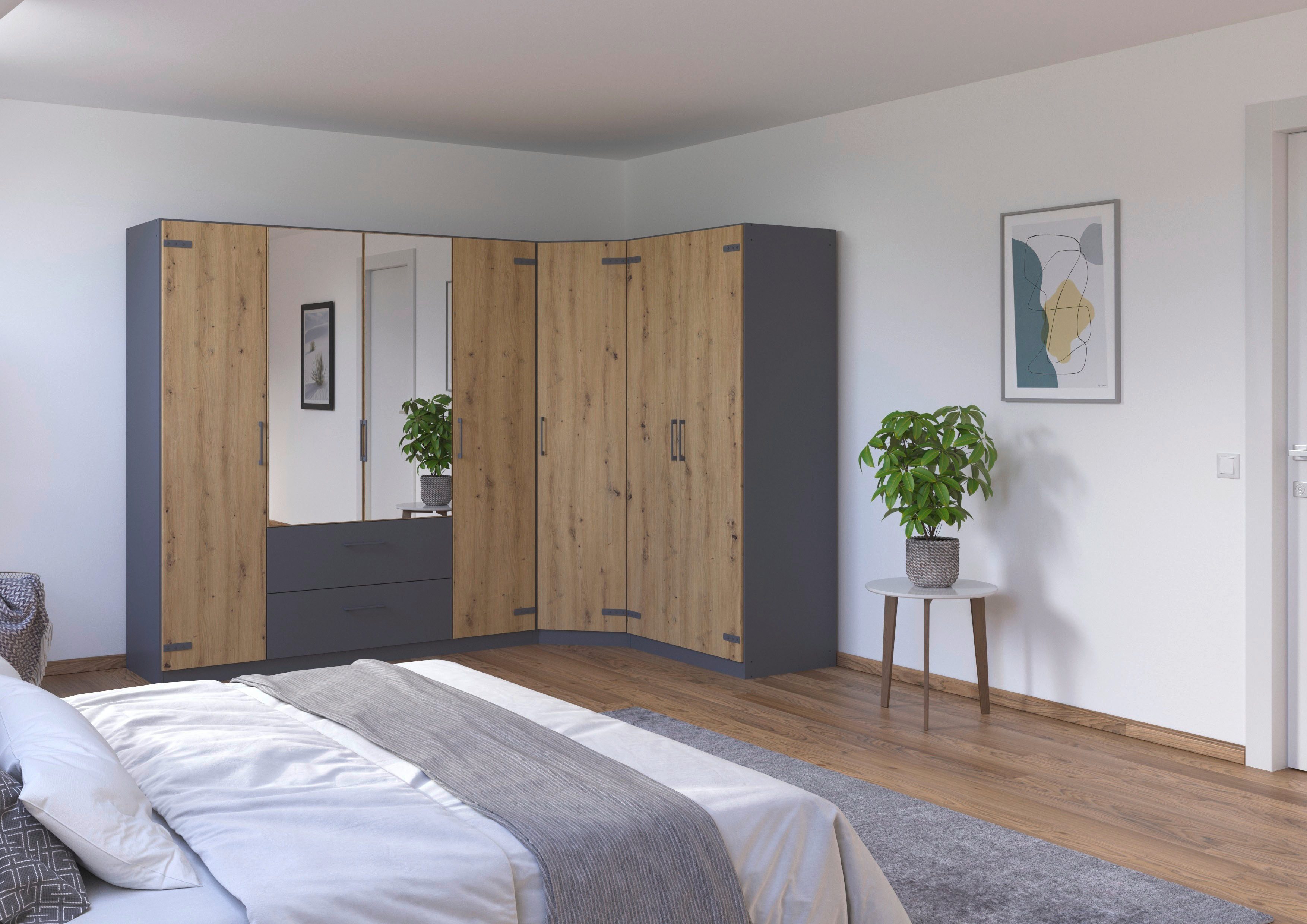 rauch Schrank-Set Holmes, (Set), mit Applikationen "Industrial Style" MADE IN GERMANY