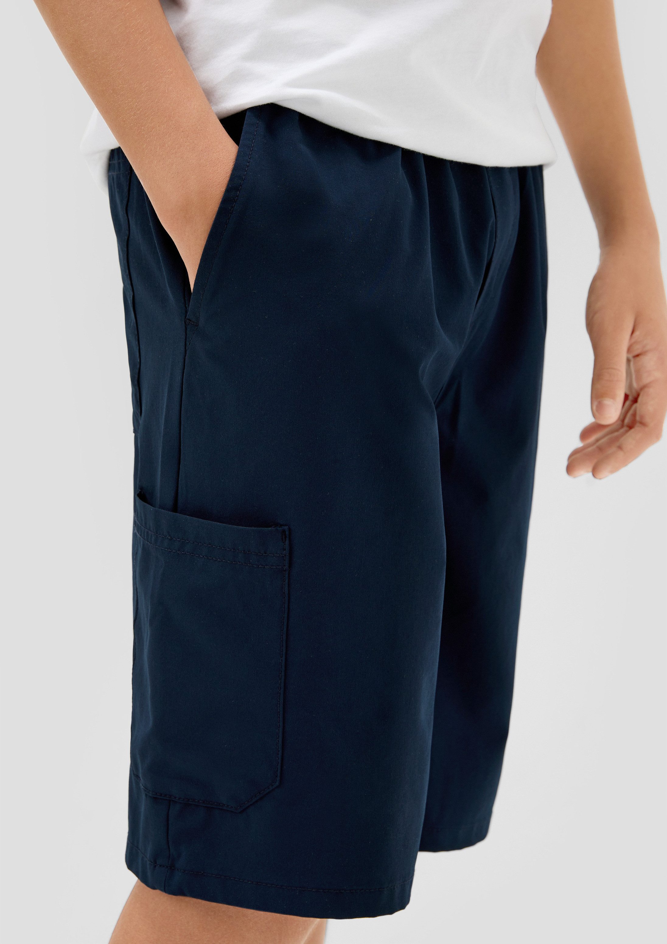 s.Oliver Shorts Hose Bermuda mit Elastikbund in Leinen-Optik – Bild 3 von 4