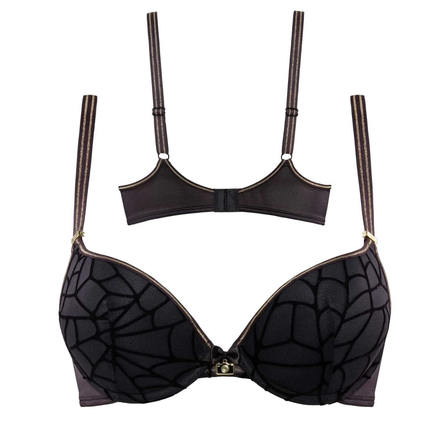 Push-up-BH The Adventuress Push Up BH schwarz gold lurex 75B