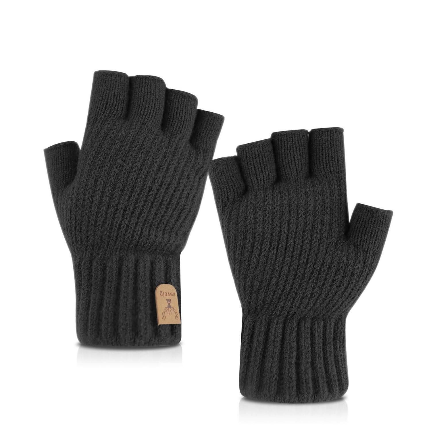 LuxusKollektion Thermohandschuhe Winter Handschuhe Herren Damen Schwarz (1-St)