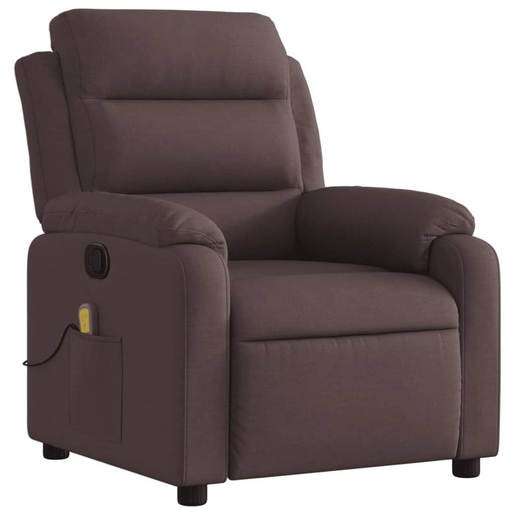 vidaXL Sessel Massagesessel Dunkelbraun Stoff (1-St) günstig online kaufen