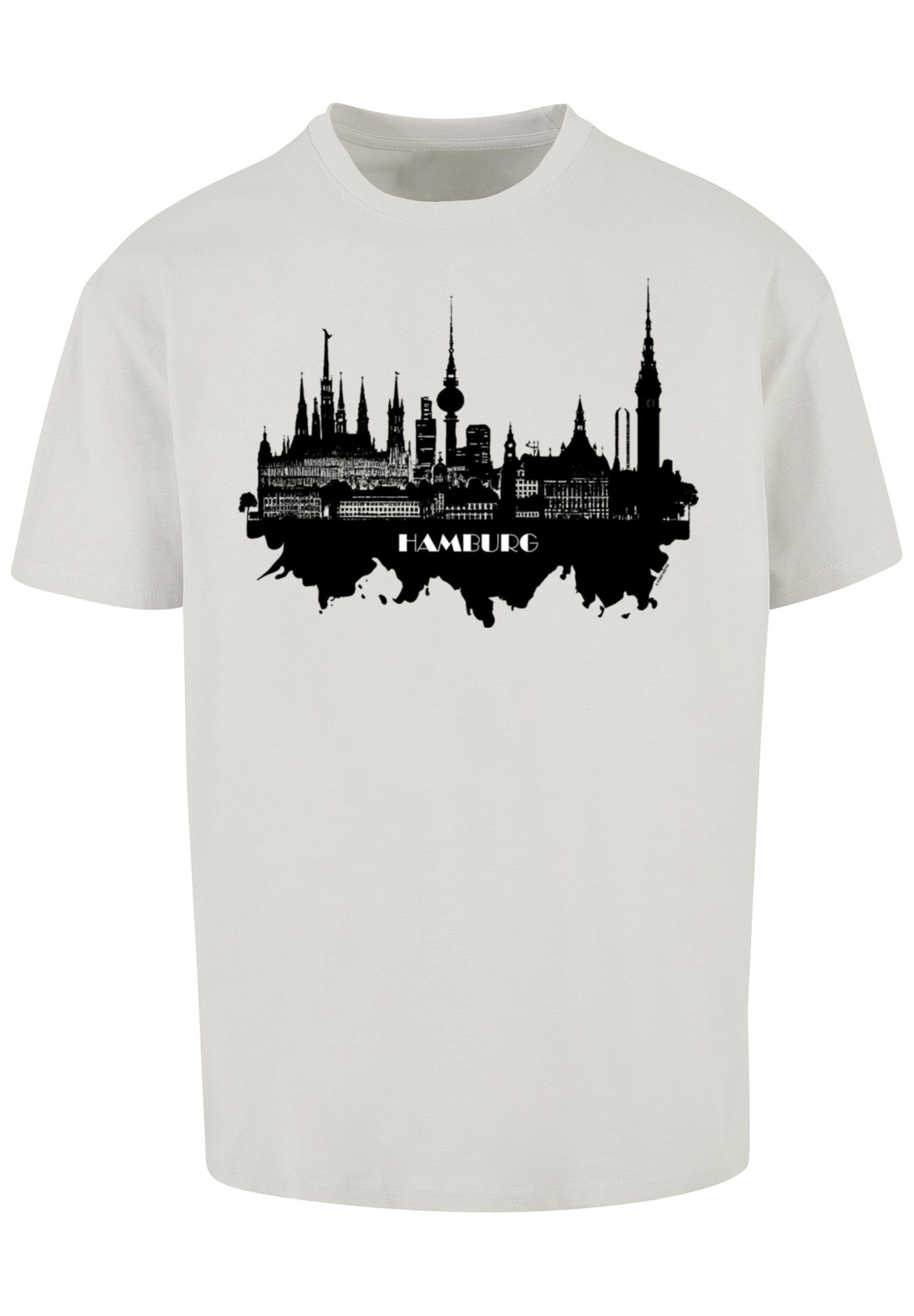Cities skyline lightasphalt T-Shirt Collection F4NT4STIC Hamburg - Print