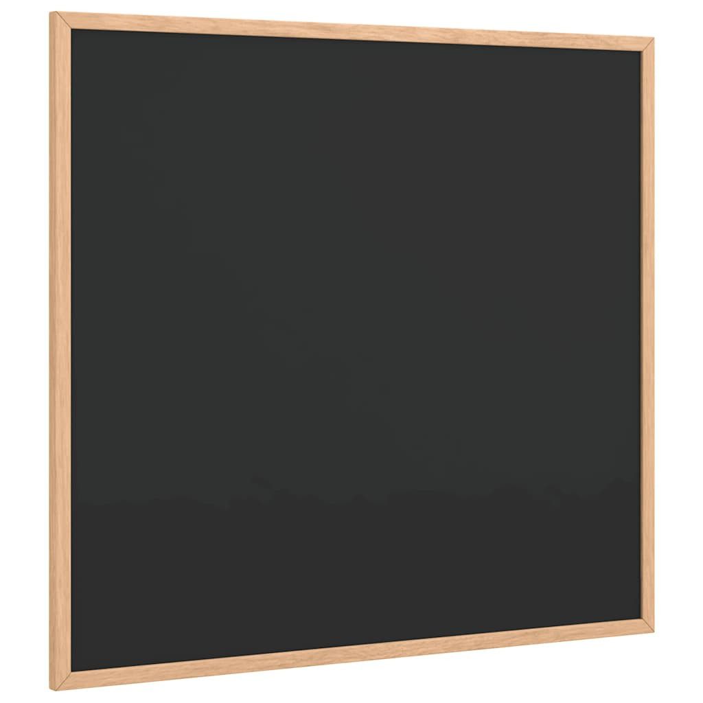 vidaXL Pinnwand Kreidetafel mit Rahmen aus massivem Kiefernholz Schwarz 60 x 55 cm