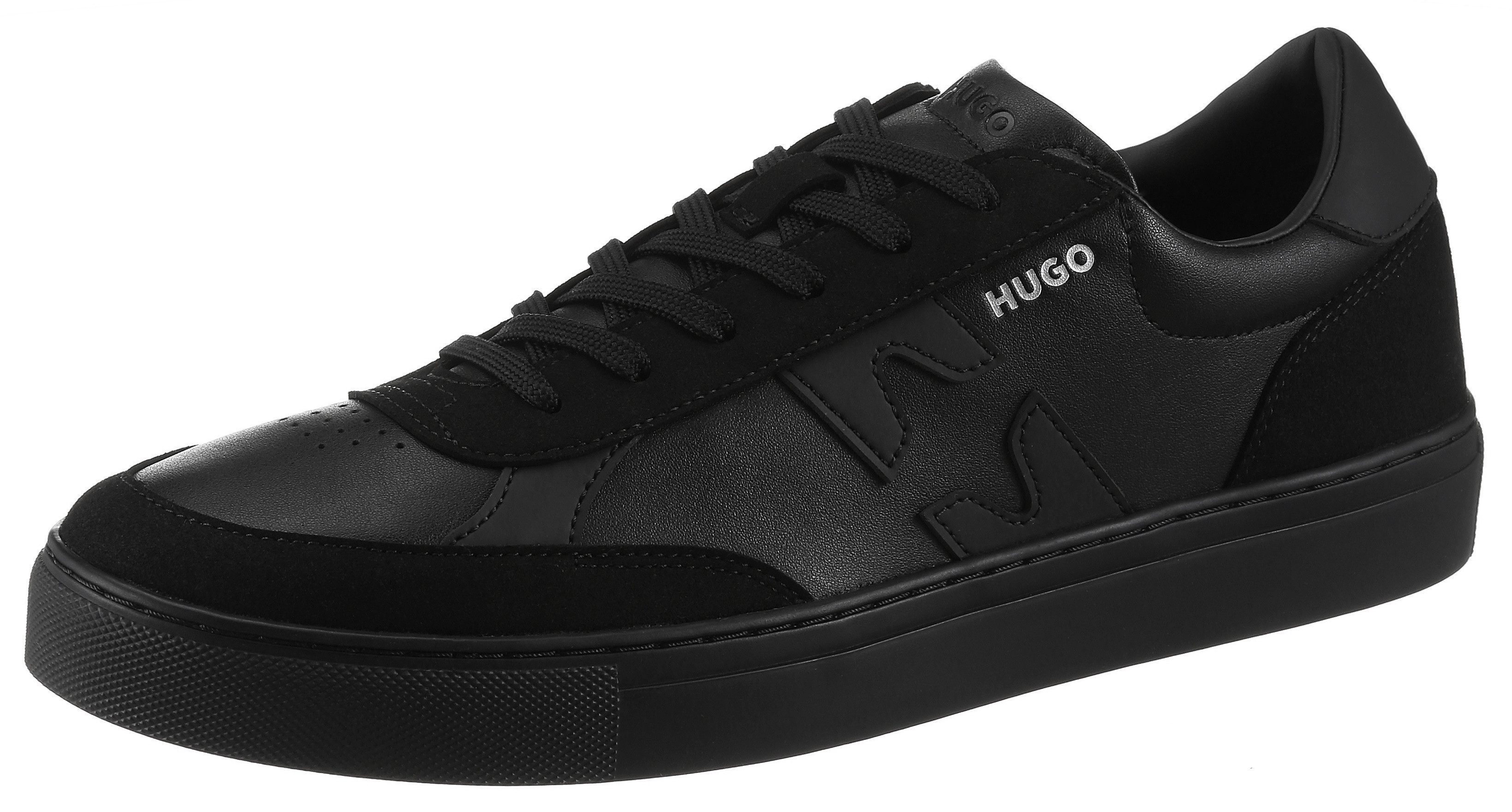 HUGO Morrie Sneaker Schnürschuh, Halbschuh, Freizeitsneaker im Materialmix