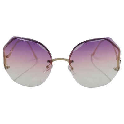 Metamorph Kostüm Festival Sonnenbrille Hexagon, Extravagante Brille mit achteckigen Gläsern