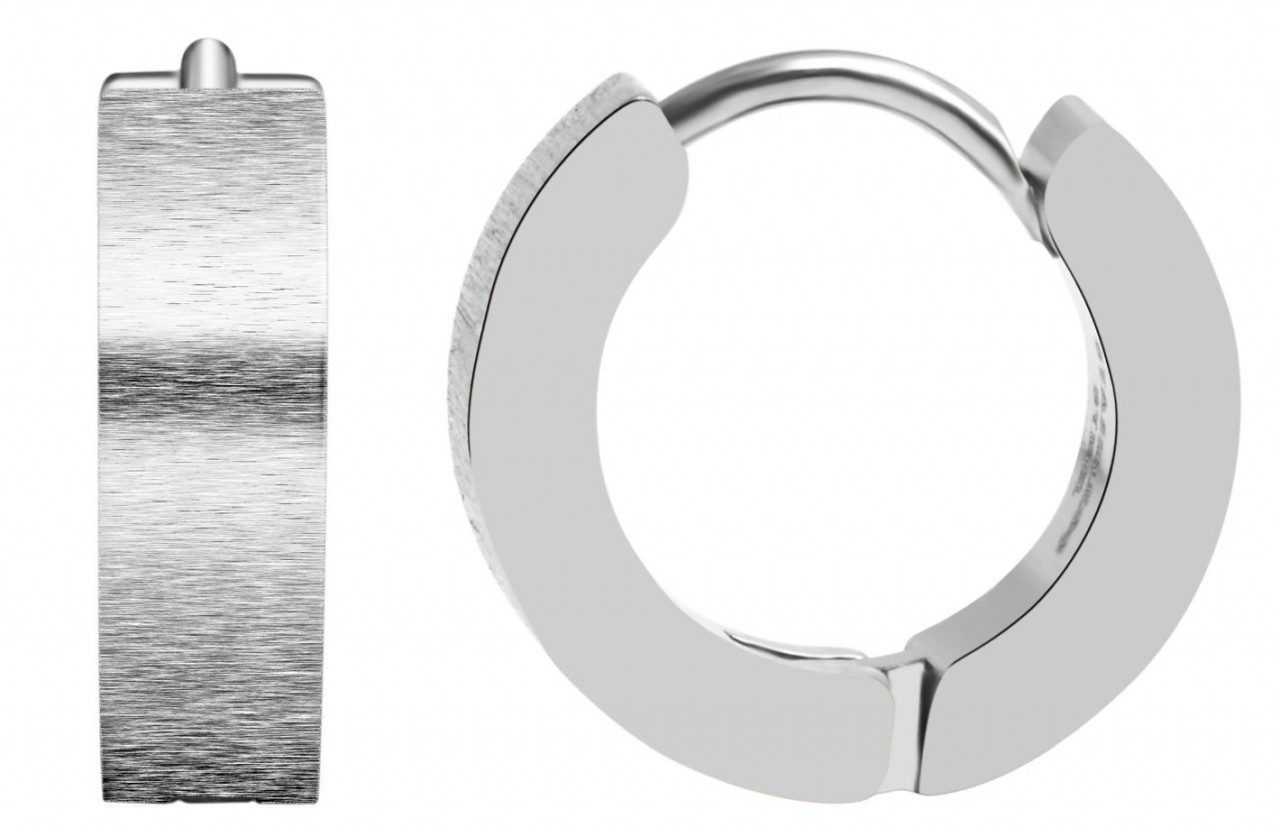 Adelia´s Paar Creolen Unisex Creolen aus mattem Edelstahl Ø 8 mm günstig online kaufen