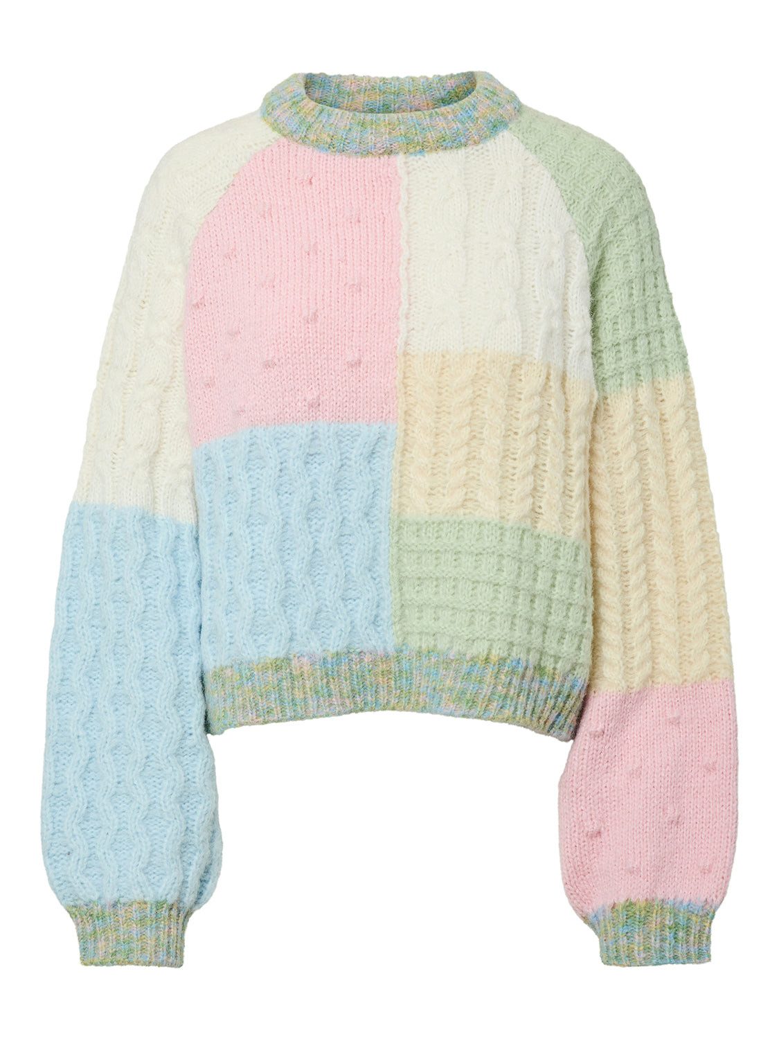 pieces Stehkragenpullover REMIX (1-tlg) günstig online kaufen