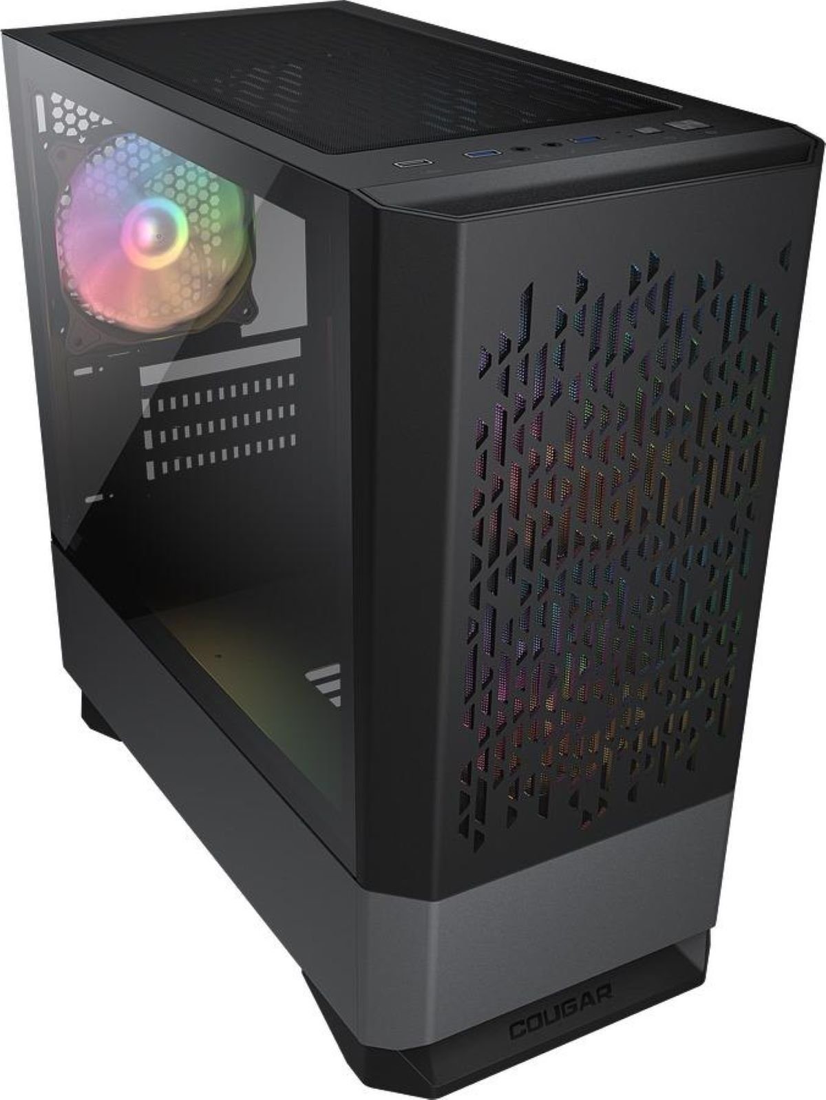 Cougar PC-Gehäuse Mid Tower Gehäuse MG140 Air RGB, schwarz