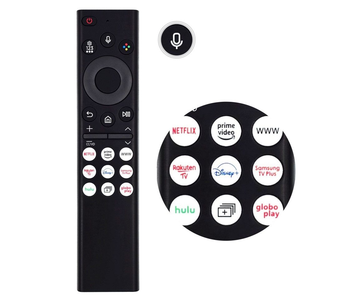 Alltro Ersatz TV Fernbedienung für Samsung BN59-01385B, TM2280E Fernbedienung (mit Sprachsteuerung und Bluetooth)