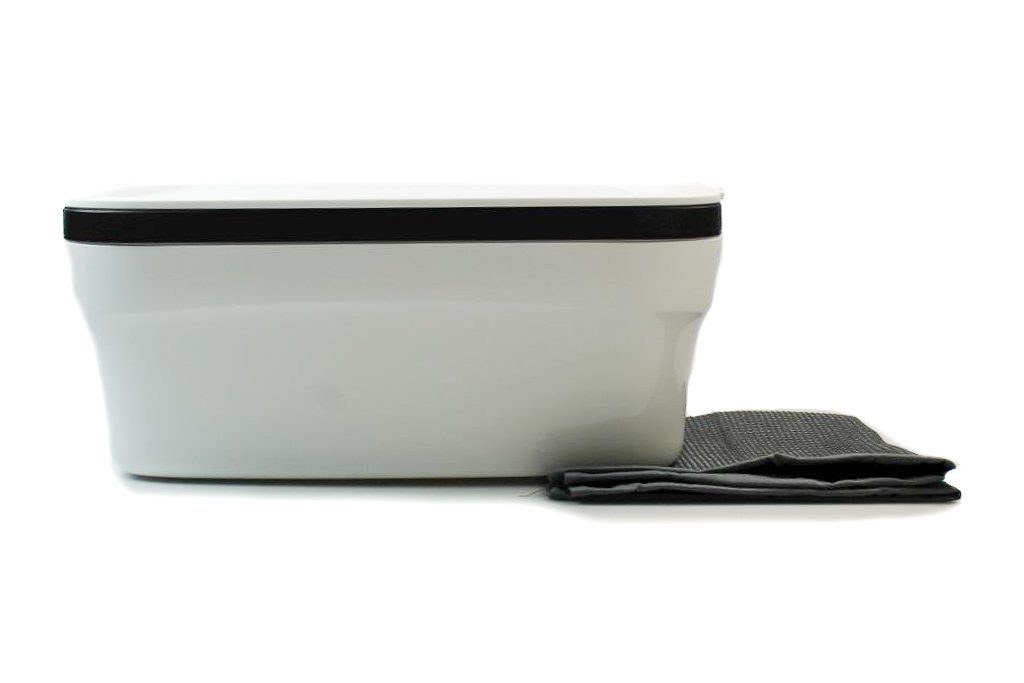 Tupperware Schneidebrett »BrotMax 2 weiß schwarz Brotkasten + GLASTUCH«