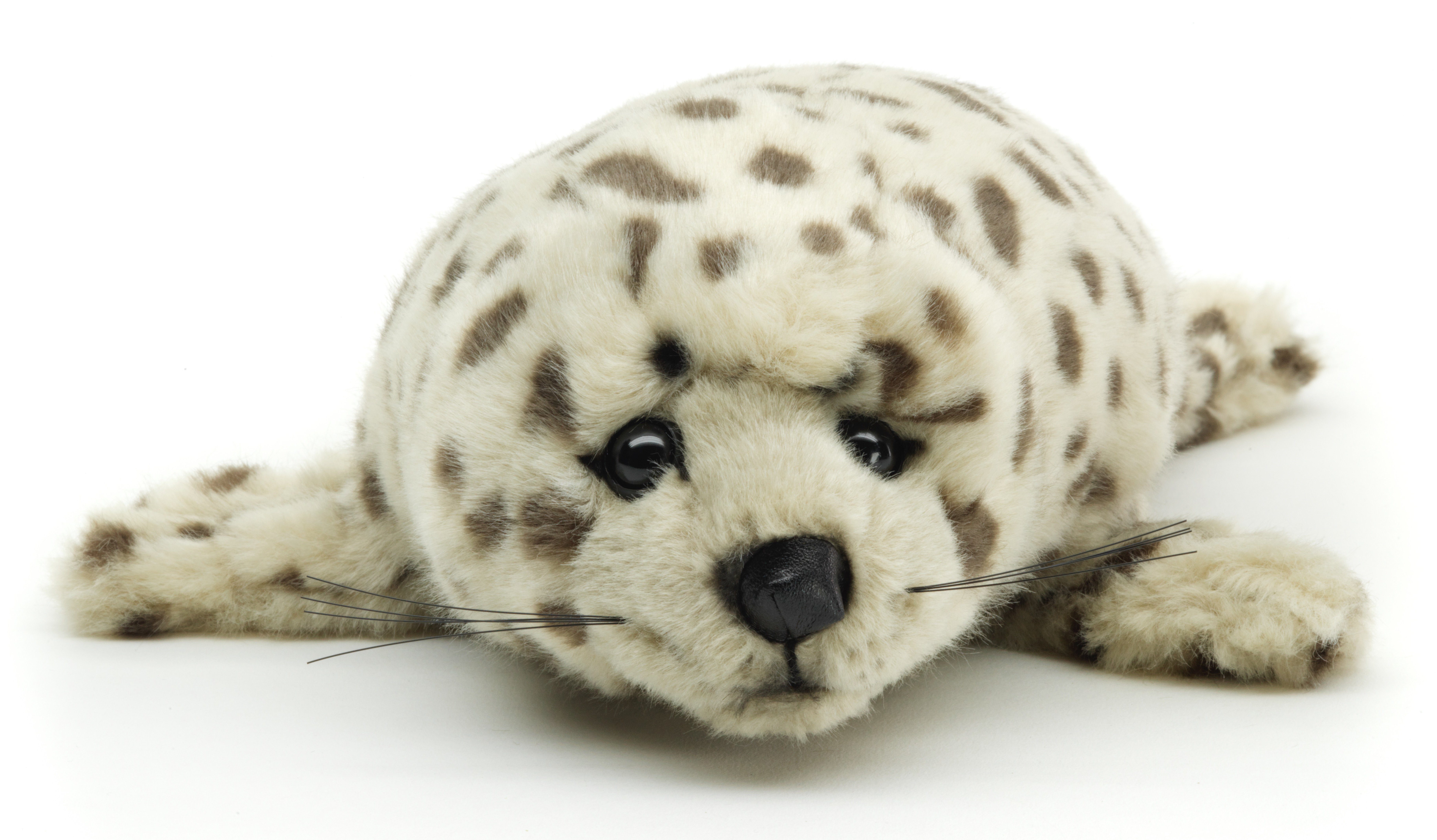 Uni-Toys Kuscheltier Seehund grau-gepunktet - verschied. Größen - Plüsch-Robbe, Plüschtier, zu 100 % recyceltes Füllmaterial