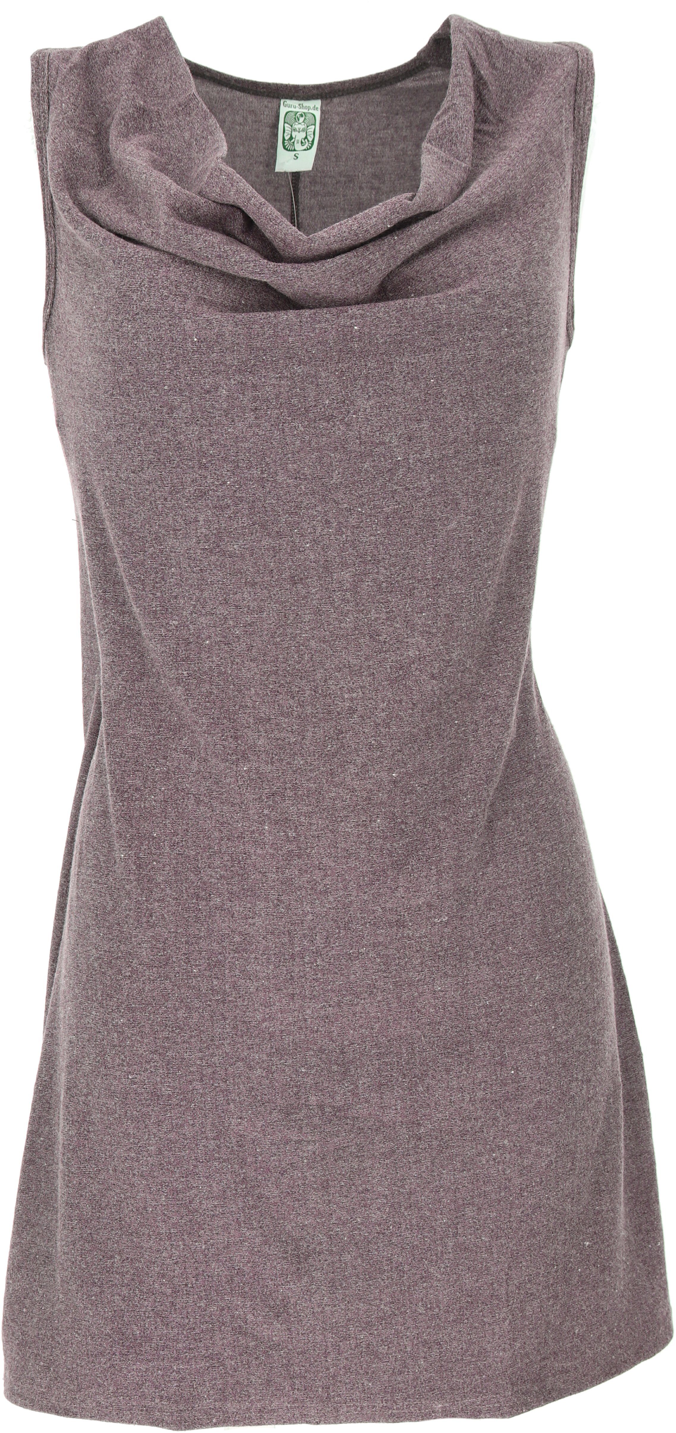 Guru-Shop Midikleid Minikleid mit Wasserfallausschnitt, bequemes.. günstig online kaufen