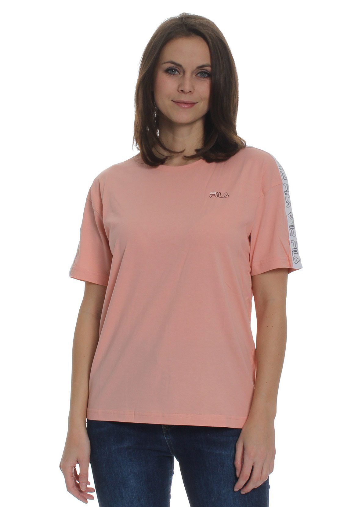 Fila T-Shirt Fila T-Shirt Damen JAKENA TAPED TEE 683395 Rosa A712 Coral Cloud
