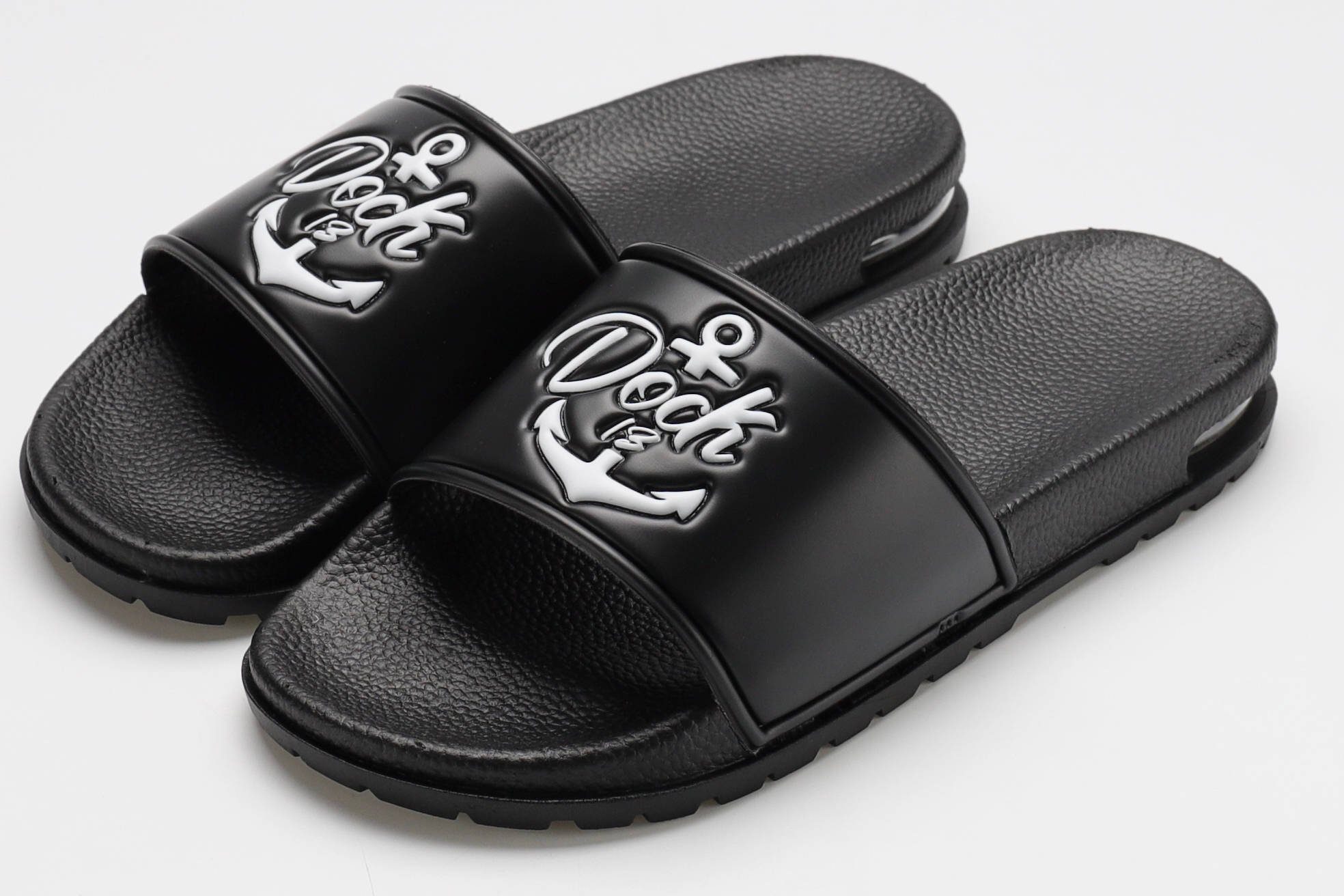 Dock13 Dock13 Unisex-Erwachsene Badelatschen Hausschuhe „Wismar“ Schwarz 45 günstig online kaufen