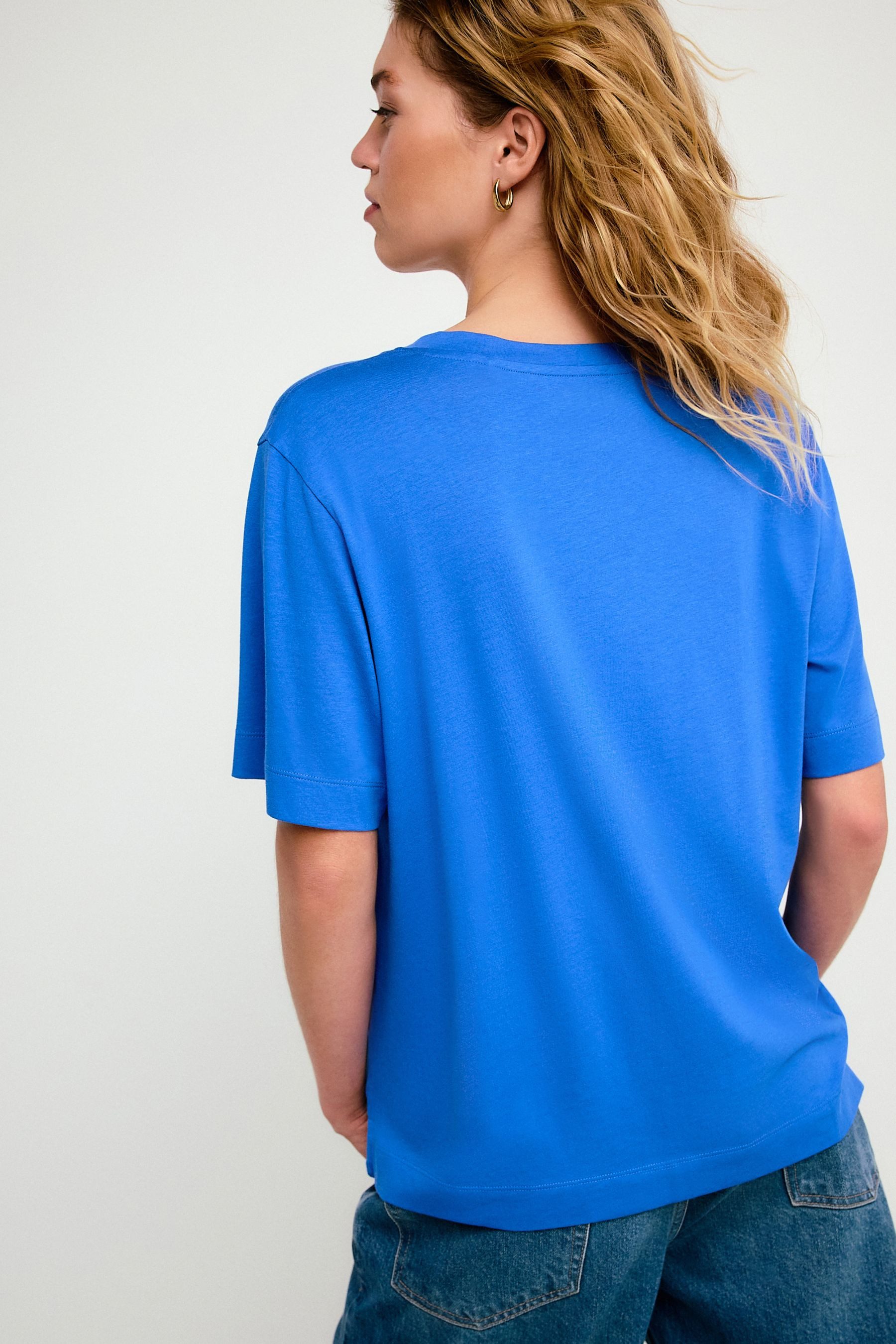 Next V-Shirt T-Shirt mit V-Ausschnitt aus Baumwolle und Modal (1-tlg) günstig online kaufen