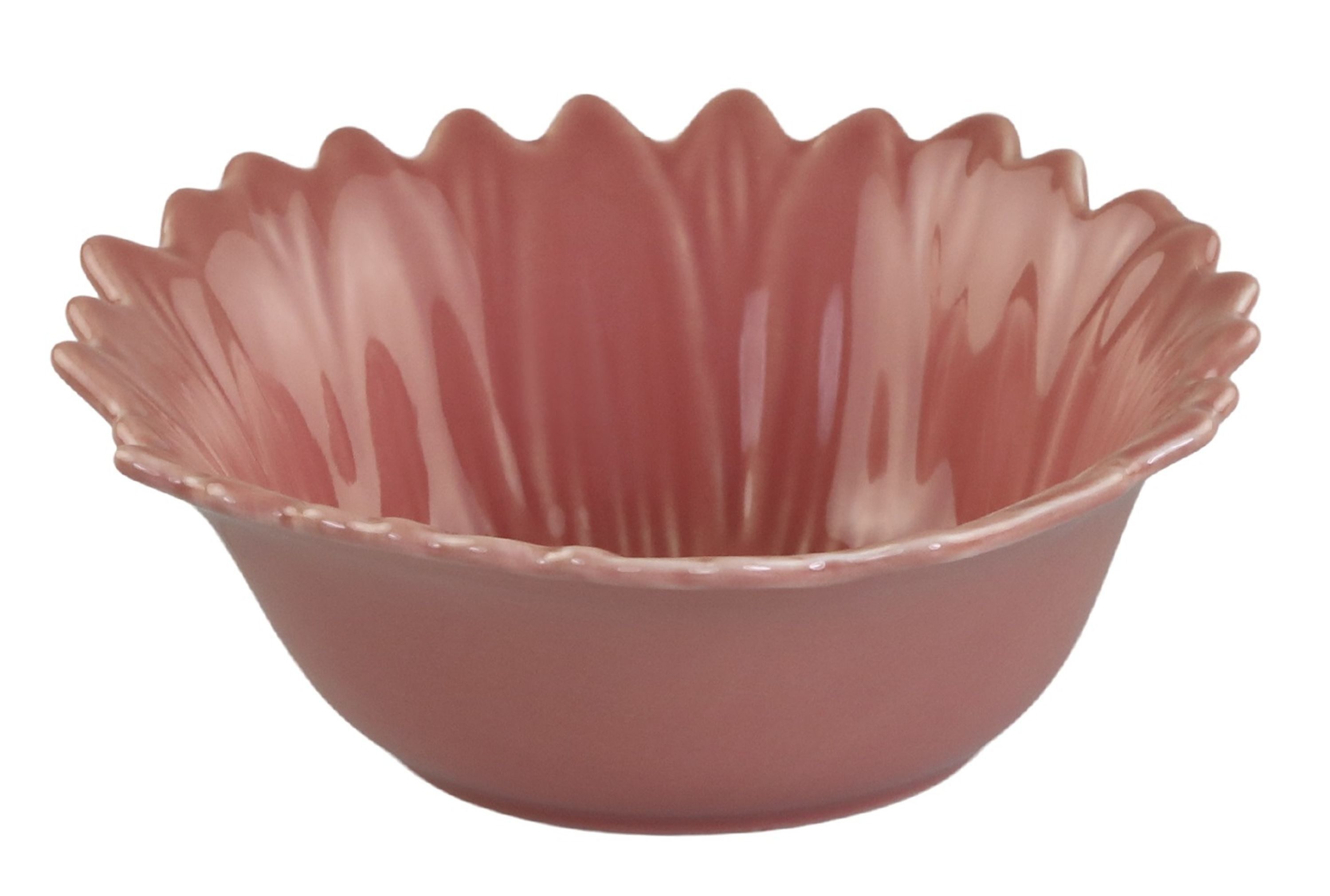 Schüssel Chic Antique - Schüssel Schale 400 ml Porzellan D 15cm Blumeform Rosa
