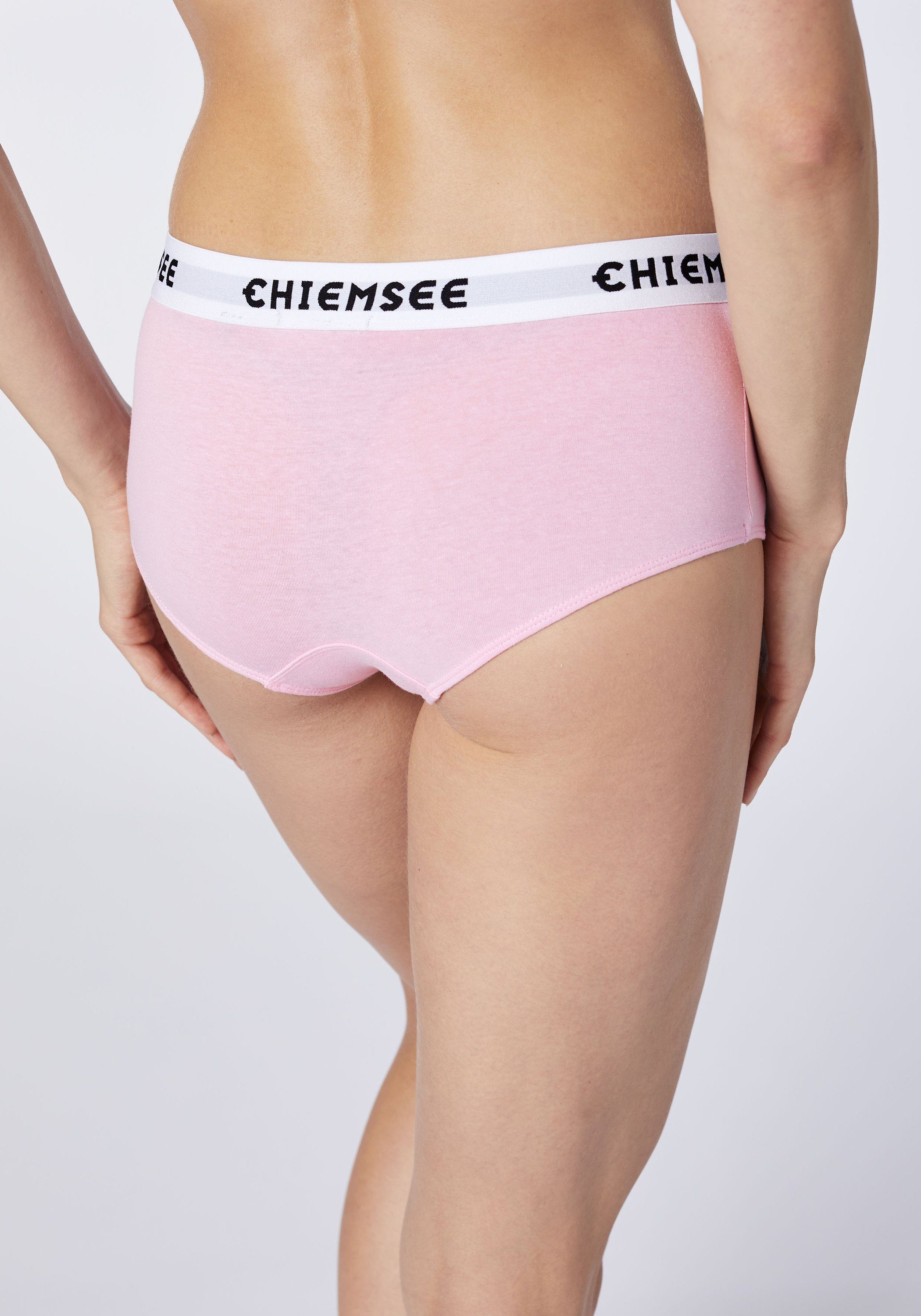 Chiemsee Hipster 3er-Pack Hipster-Panty mit Logo-Bund 3 (3er-Pack, 3-St) white/rosa