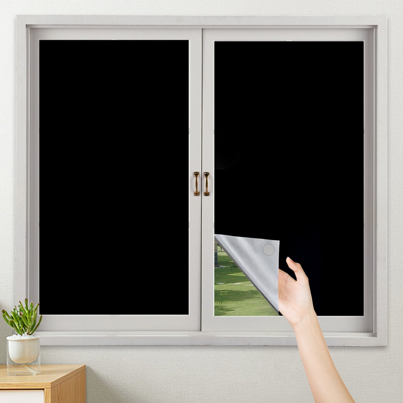 Dachfenster 145x300cm,Fensterrollo Thermo-Rollo Verdunklungsrollo Ohne für für ohne, Velux- UV Bohren Rollos, &Hitzeschutz und Roto-Fenster BTTO, Bohren Verdunklungsrollo
