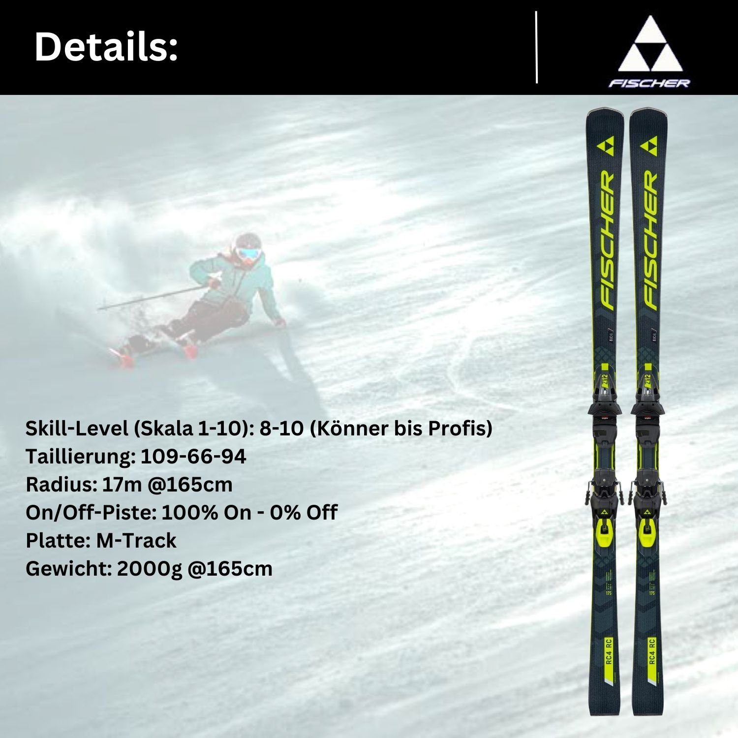 Fischer Sports Z3,5-12 Ski MT Ski, Worldcup RC 2024 Bindung RC4 Fischer Z12 RC4 