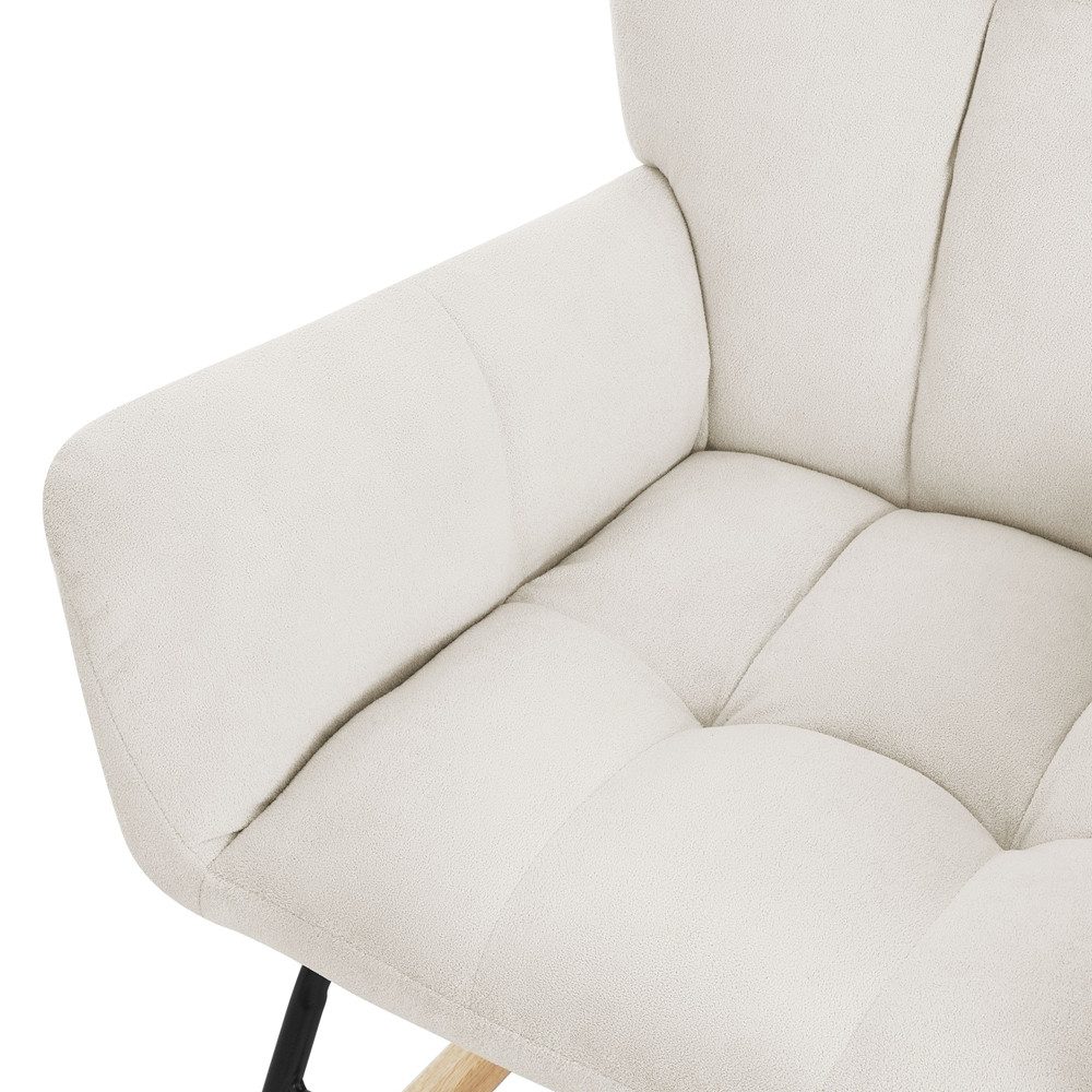 ML-DESIGN Schaukelstuhl Schaukelsessel Ohrenstuhl Relaxsessel Akzentstuhl Schwingstuhl Sessel (1 St), Stillsessel ideal für Wohn- & Babyzimmer Schwingsessel Fro – Bild 5 von 5