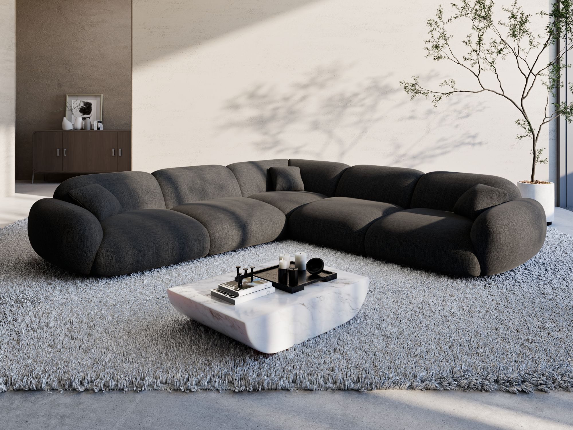 Sofa Dreams Ecksofa Polster Ecksofa Alcazar L Form, Ecksofa, L-Form, Zeitloser Look in L-Form, 2 Zierkissen inklusive