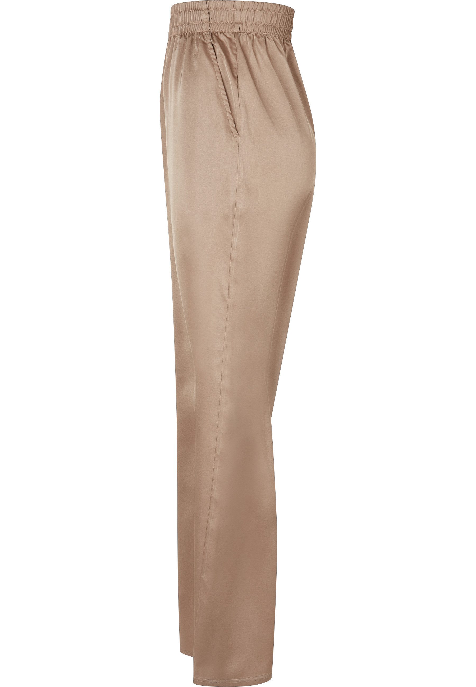 Stoffhose Urban Classics Damen Ladies Satin Wide Leg Pants