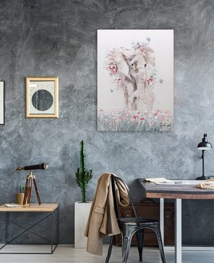 KUNSTLOFT Gemälde Herz und Seele 75x100 cm, Leinwandbild 100% HANDGEMALT Wandbild Wohnzimmer