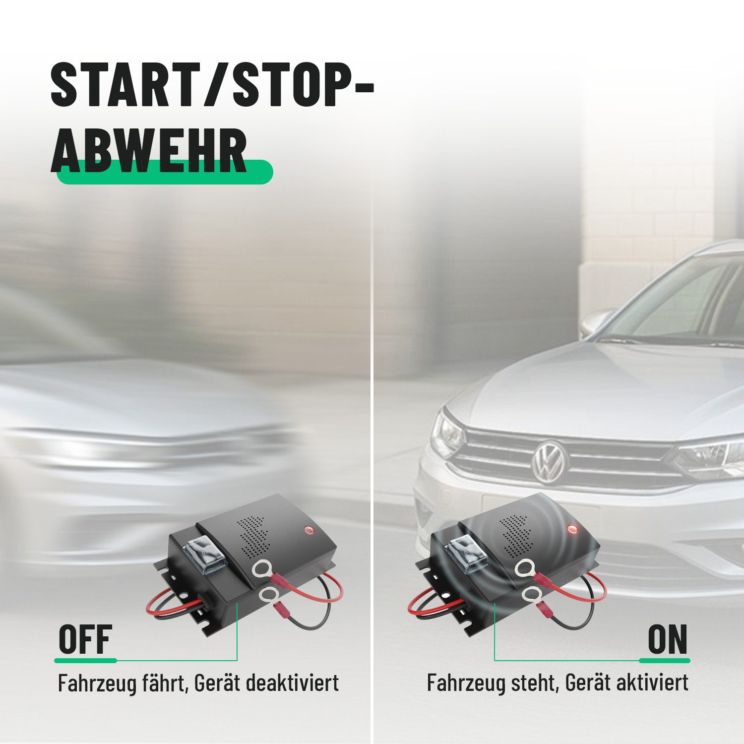 greate. Ultraschall-Tierabwehr 1x Marderschreck Auto, 12V Batterieanschluss, Motorraum, Mader Abwehr, 1-tlg. – Bild 2 von 5