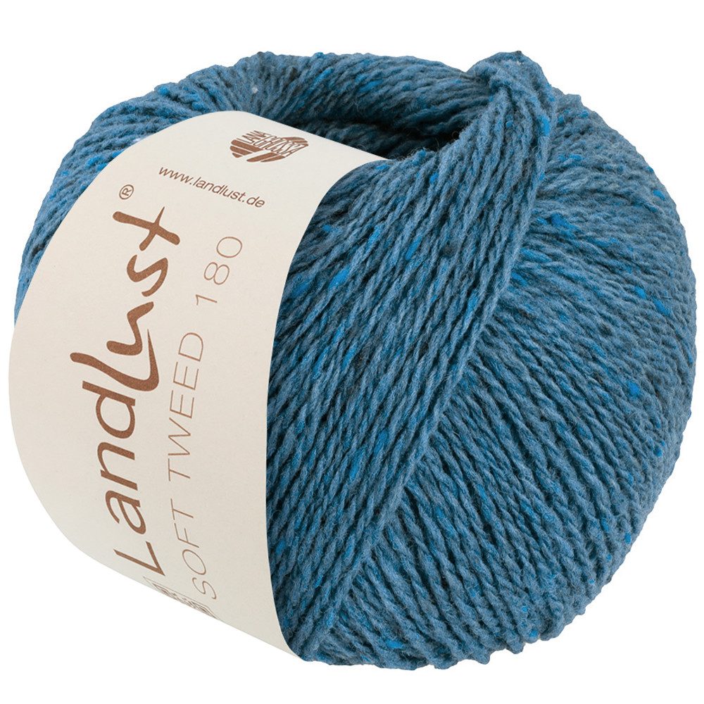 LANA GROSSA LANDLUST SOFT TWEED 180 Häkelwolle, 180 m (Klassisch verzwirntes Tweedgarn aus Schurwolle mit mehrfarbigen Noppen), 50 g