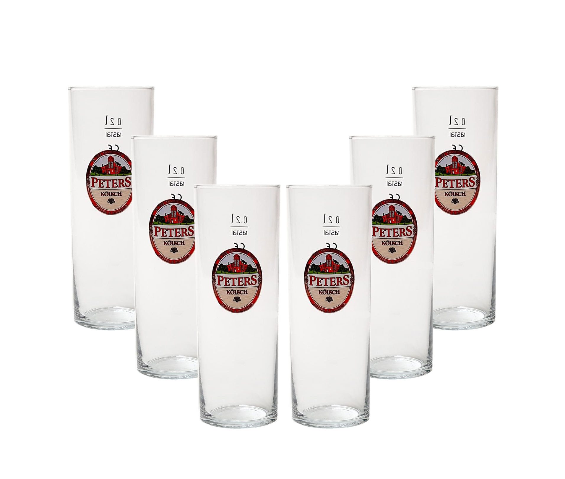 Peters Gläser-Set Peters Kölsch Gläser Biergläser 0,25L - 6 Stück