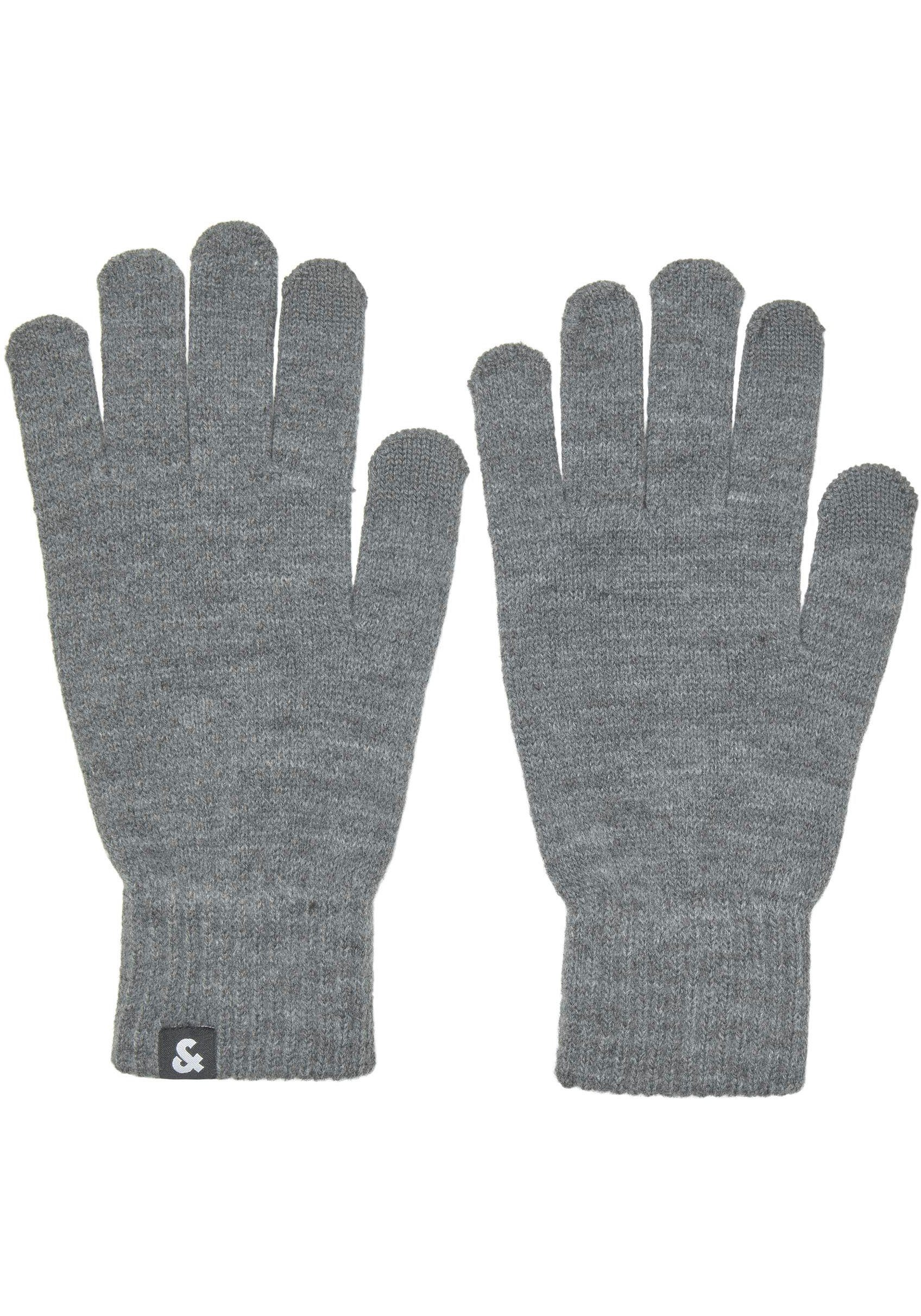 Gloves Jack GLOVES JACBARRY melange Jones NOOS KNITTED grey Strickhandschuhe &