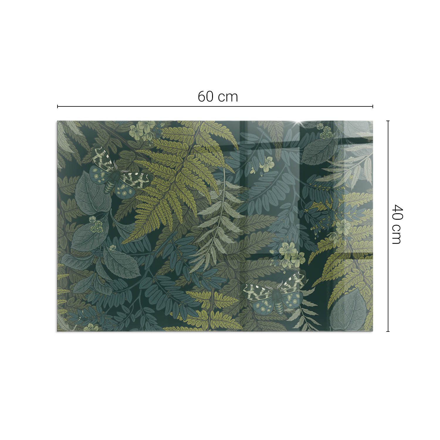 Tulup Bodenschutzplatte Grün Pflanzenmotive, Gehärtetem Glas Kaminbodenplatten – Bild 4 von 5