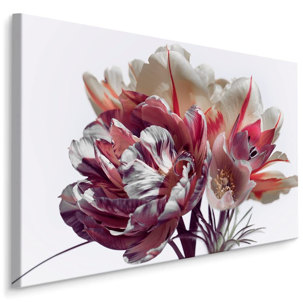 Muralo Leinwandbild Landschaft – Leinwandbild Wandbild Kunstdruck Wohnzimmer, Gewässer (1 St), Natur – Pflanzen – Blumen, 30 x 20 cm, aufhängefertig