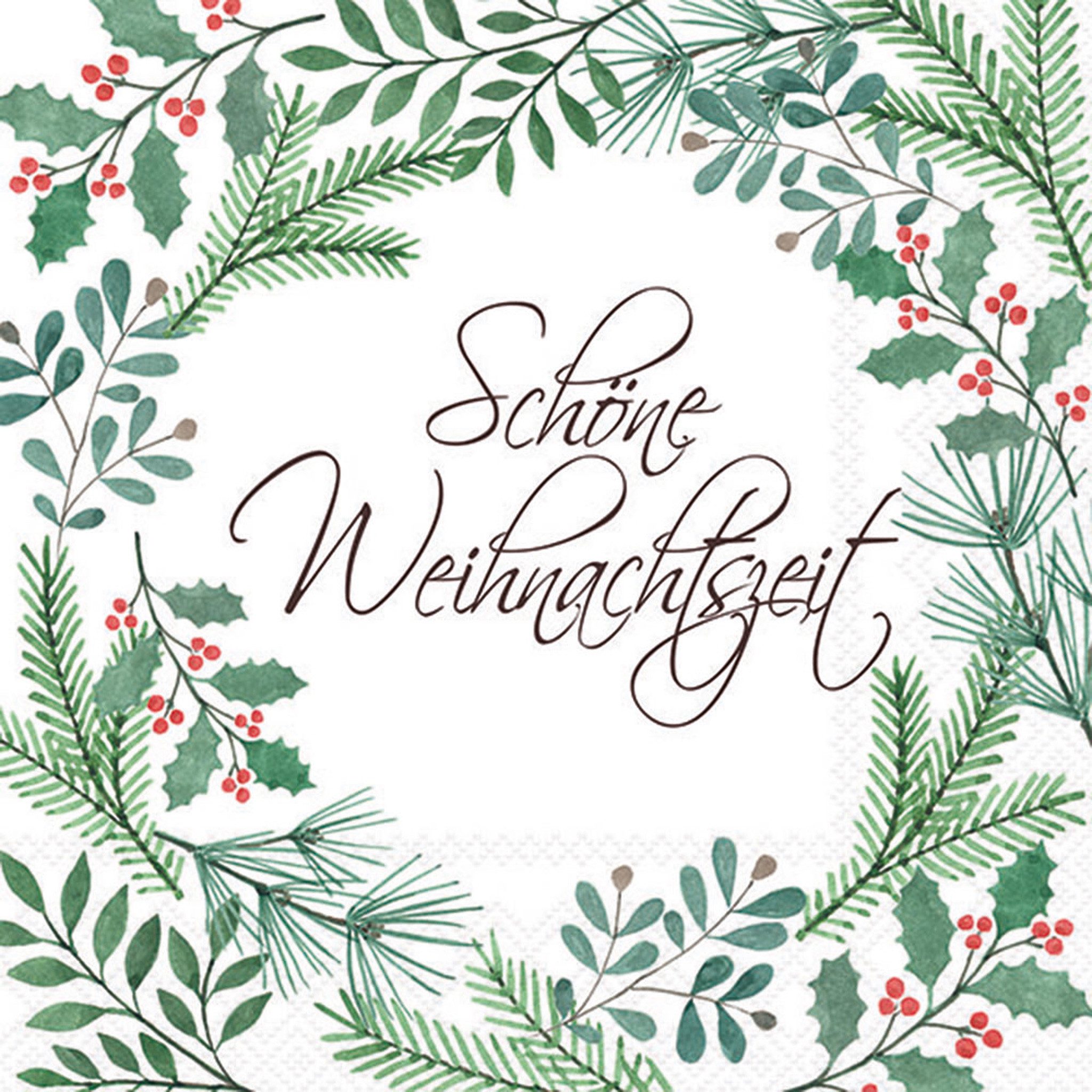 Ambiente Luxury Paper Products Papierserviette, Servietten Papier 33x33cm 3-lagig Schöne Weihnachtszeit 20 Stück